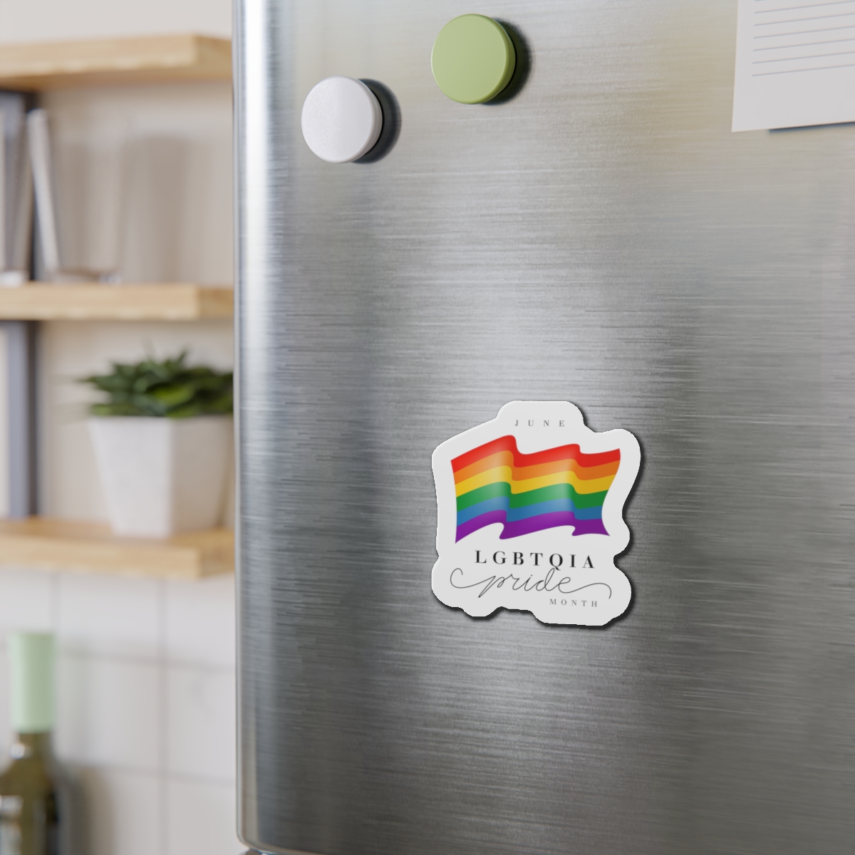 Lgbt Pride Month 2024 Concept Freedom Rainbow Flag With Hearts Gay Parade Vector Die Cut Magnets - Image 12