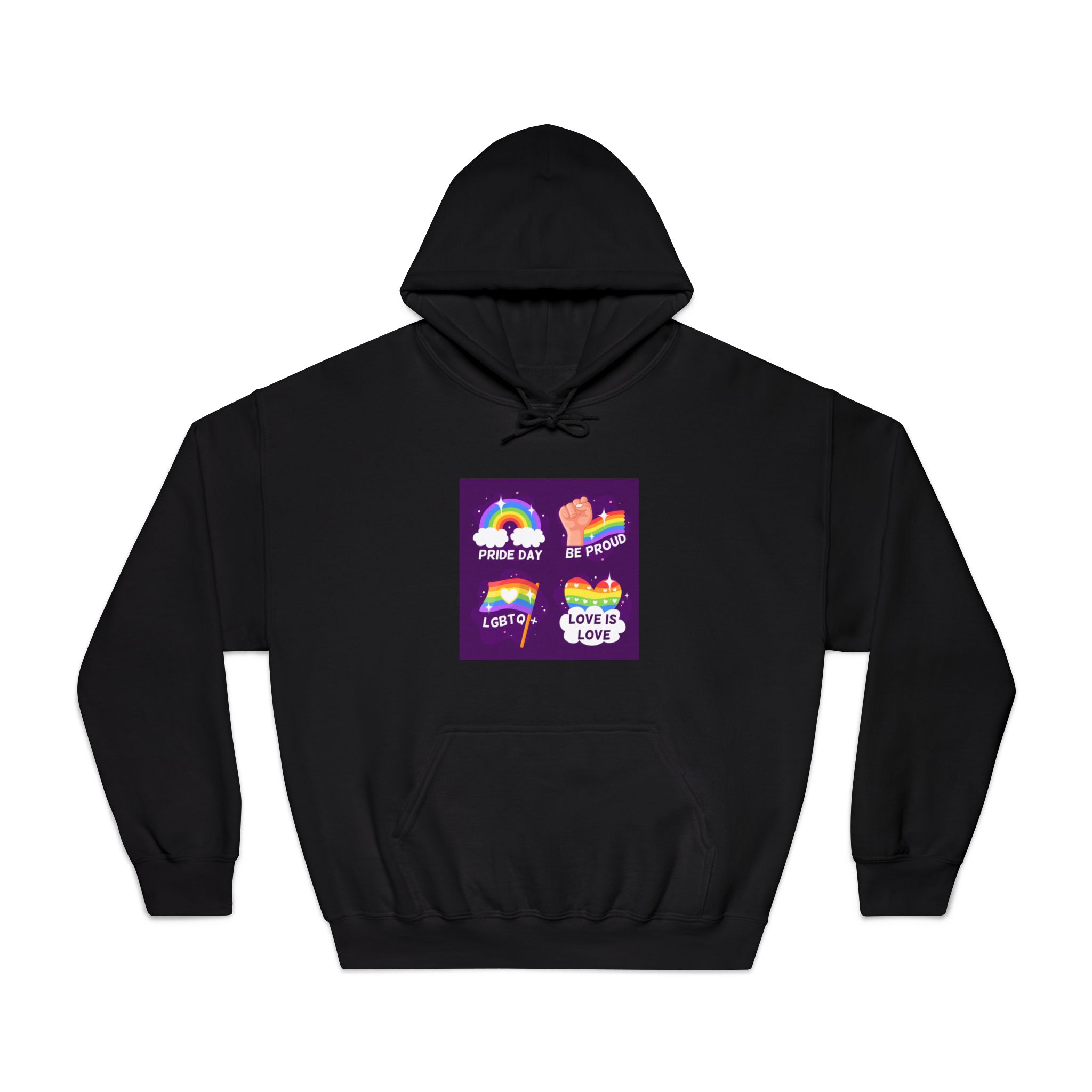 Pride Day Badges Collection Unisex Dryblend Hooded Sweatshirt - Image 9