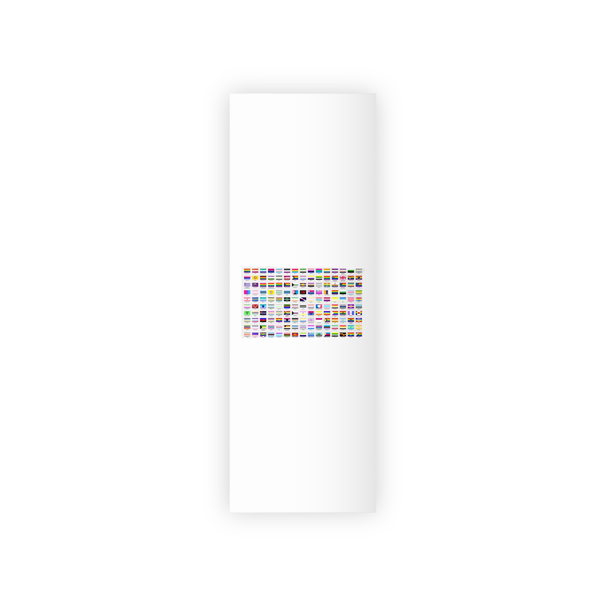 Colorful Lgbtq Pride Flags Collection Chart Representing Diverse Gender Sexual Identities Gift Wrapping Paper Rolls 1pc - Image 5