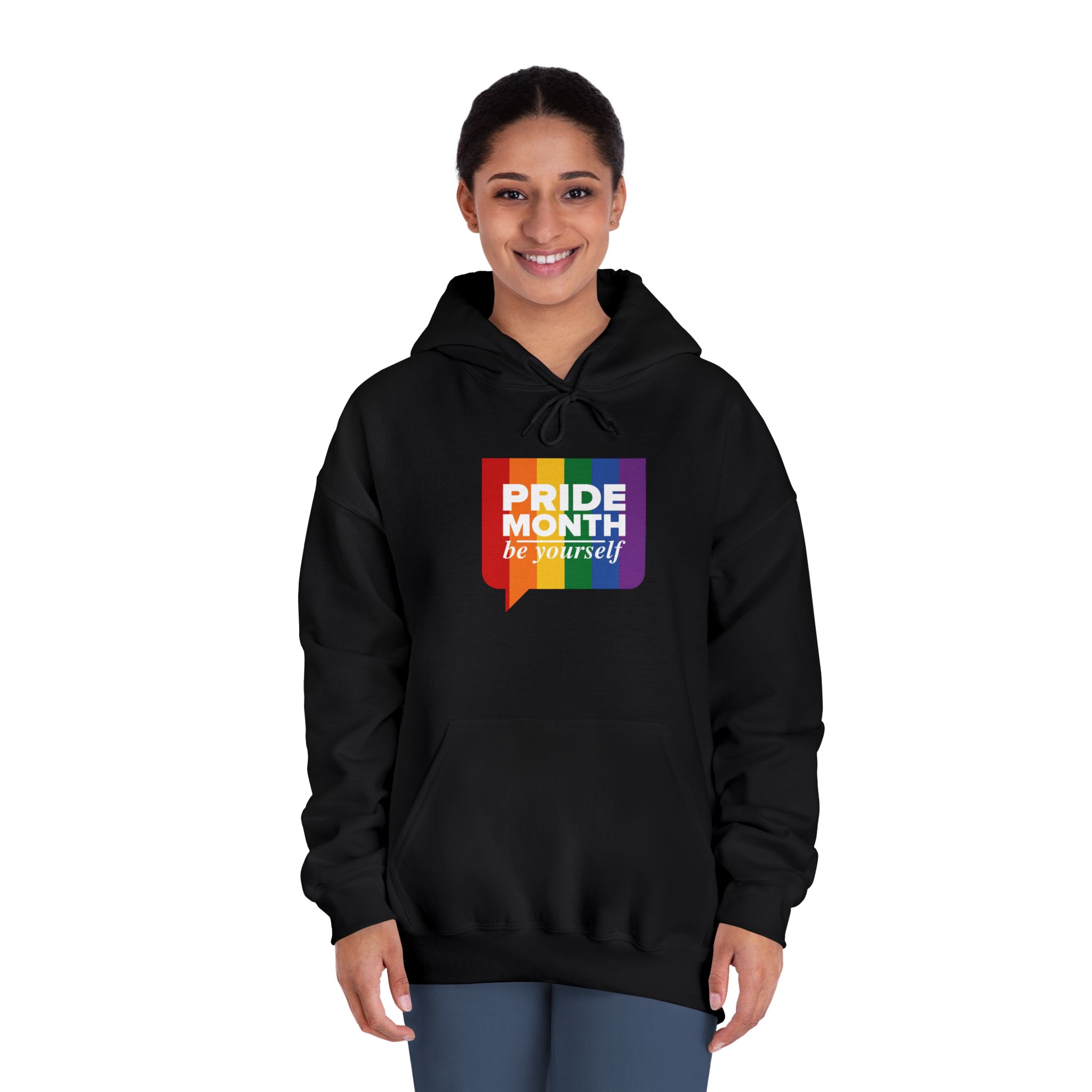 Lgbt Pride Month June Lgbt Flag Rainbow Flag Love Concept Vector Illustration Poster (1) Unisex Dryblend Hooded Sweatshirt - Image 12