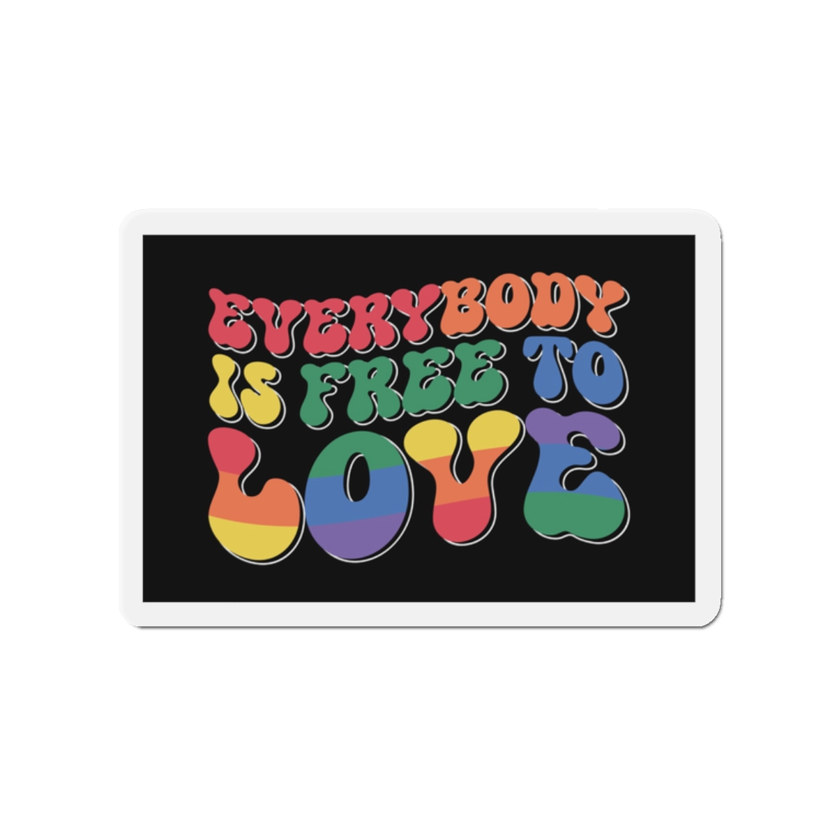 Pride Lgbt Gay Retro Tshirt Design Die Cut Magnets