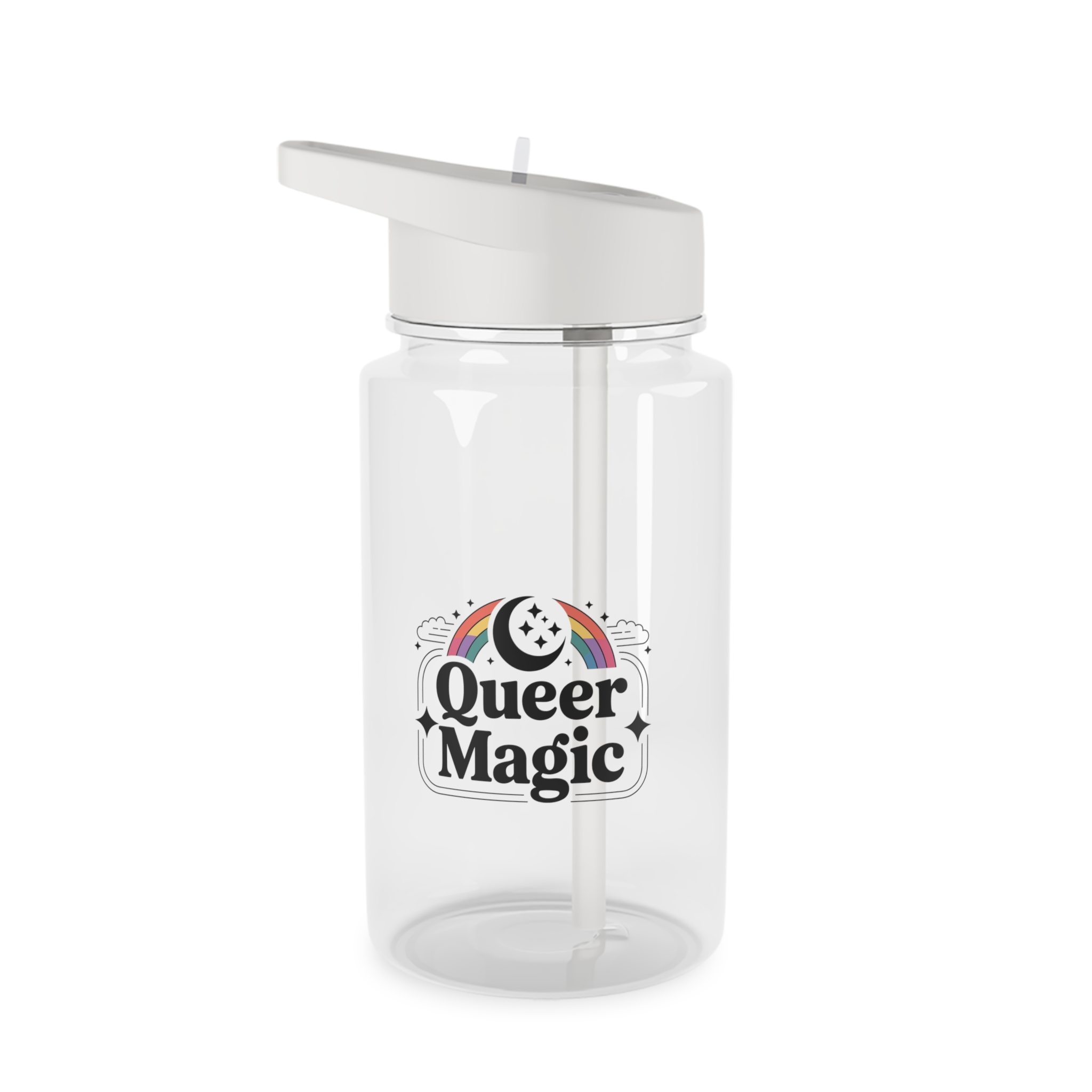 Queer Magic T Shirt Design Isolated White Background 2 Tritan Water Bottle