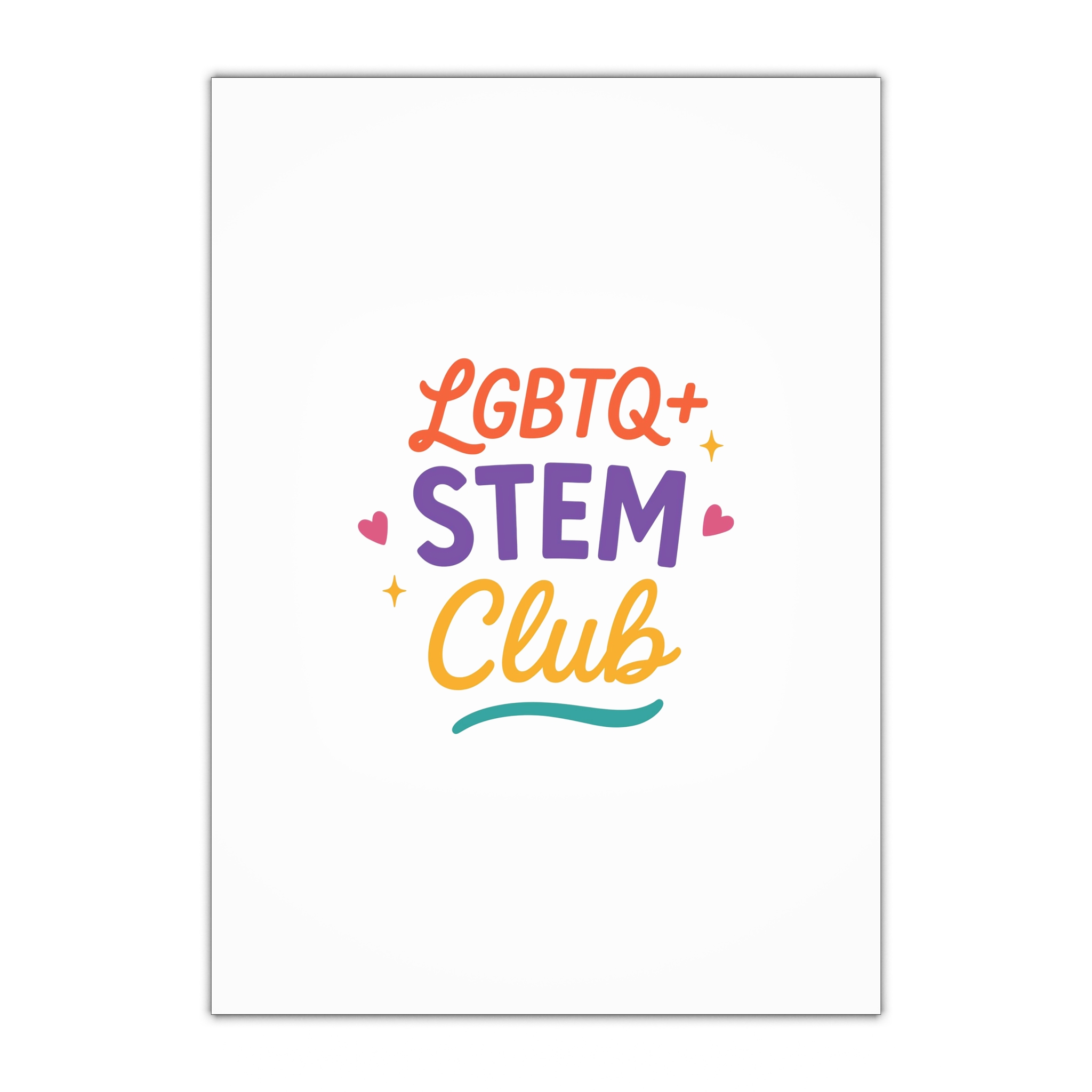Vibrant Lgbtq Stem Club Logo Vector Illustration Featuring Bright Colors Playful Design Element Gift Wrapping Paper Sheets 1pc