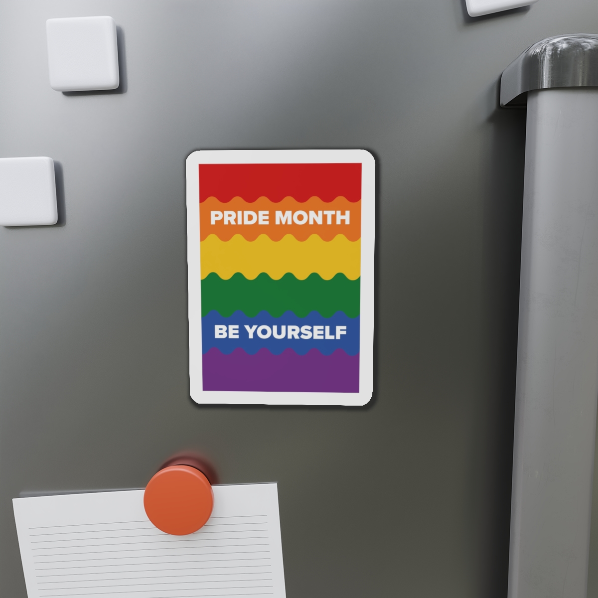 Lgbt Pride Month June Lesbian Gay Bisexual Transgender Lgbtq Flag Rainbow Vector Die Cut Magnets - Image 11