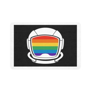 Astronaut Helmet Pride Gay Lgbt Pet Food Mat 12x18