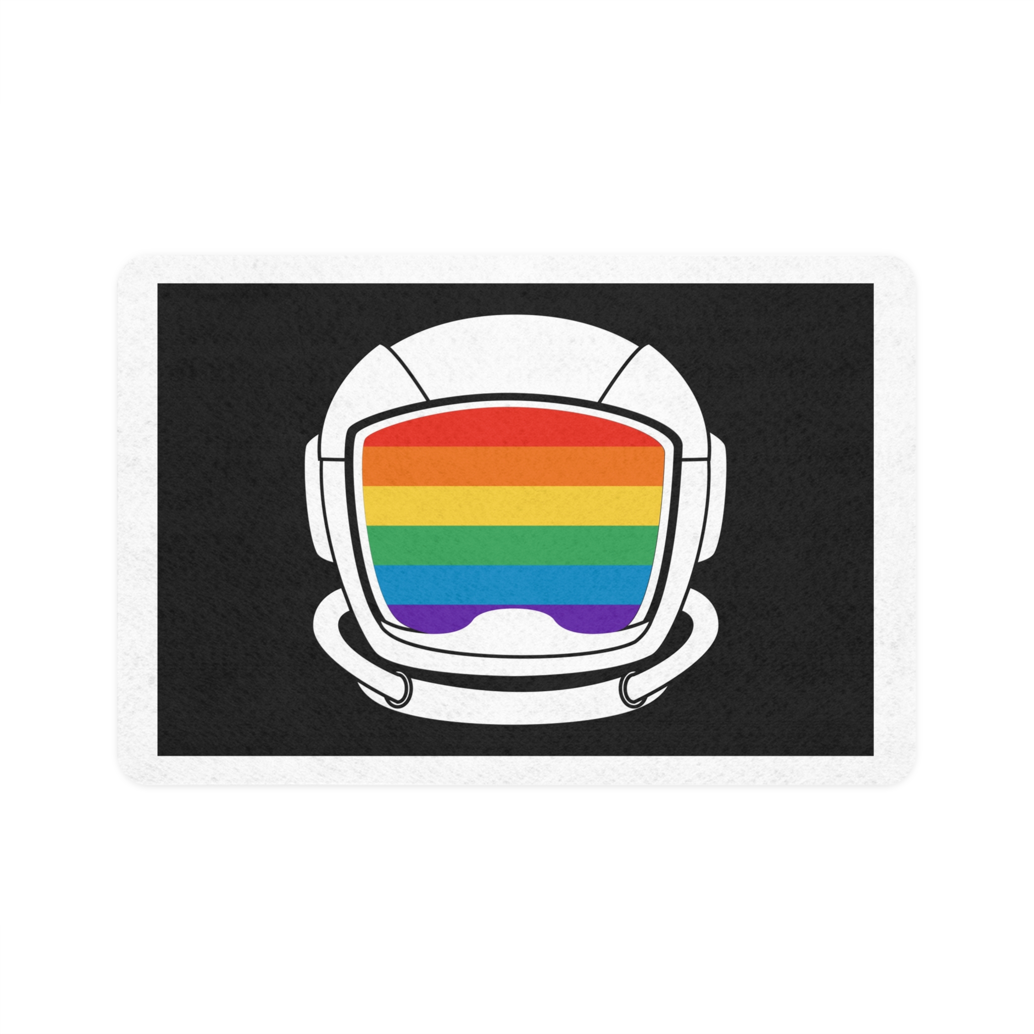 Astronaut Helmet Pride Gay Lgbt Pet Food Mat 12x18