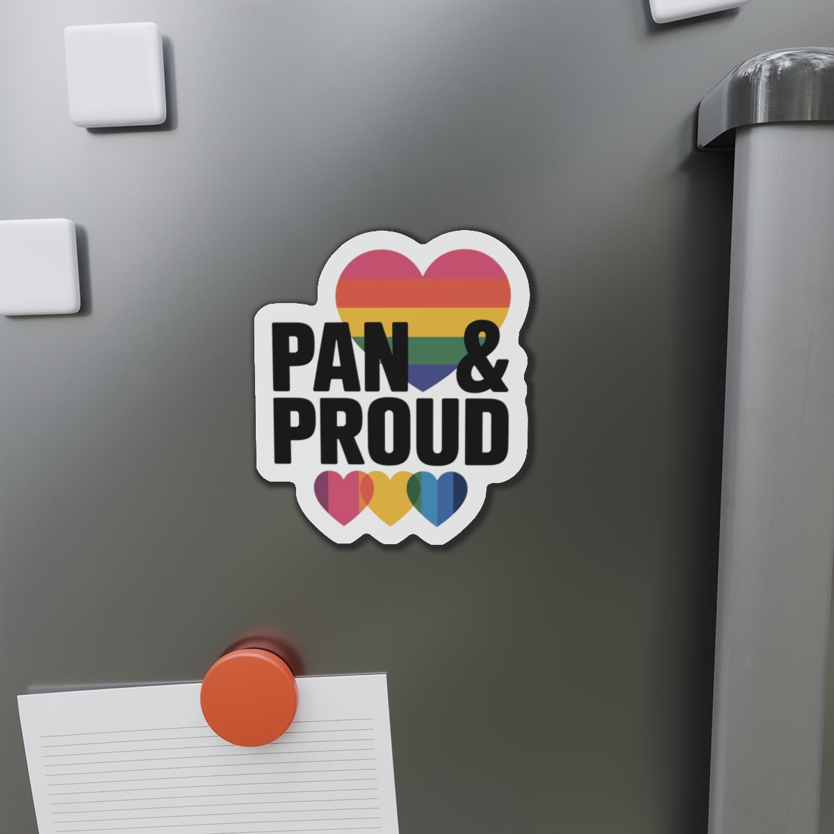 Pan Proud T Shirt Design Isolated White Background 2 Die Cut Magnets - Image 11