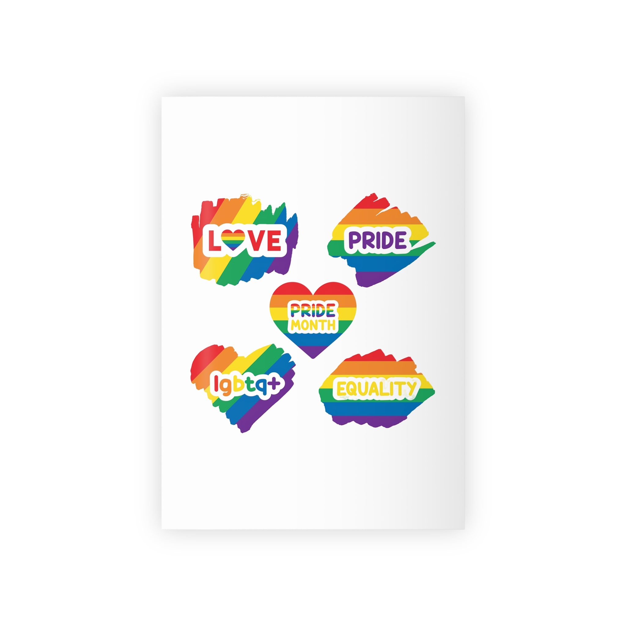 Pride Month Stickers Rainbow Lgbtq Flag Love Equality Gift Wrapping Paper Rolls 1pc