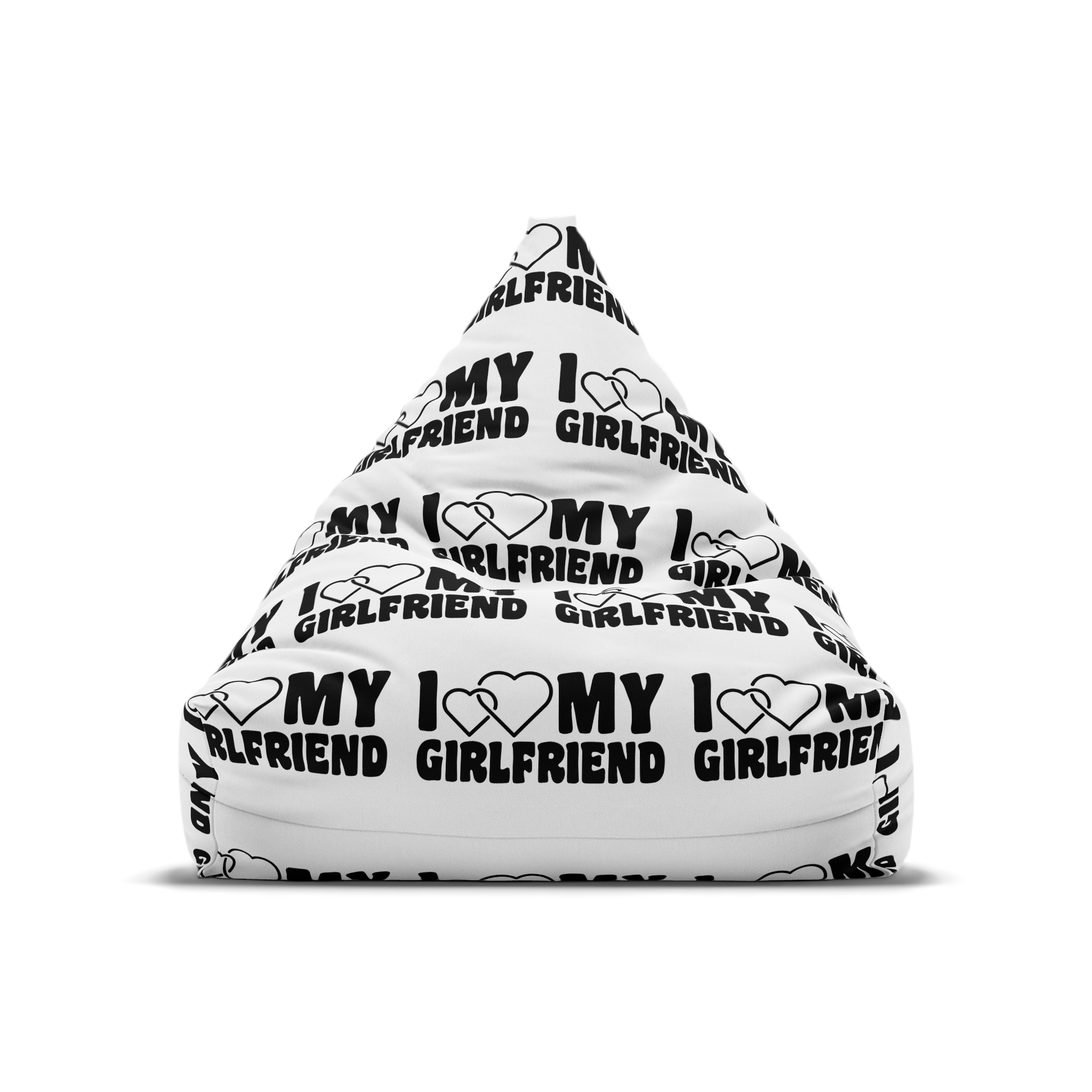 I Love My Girlfriend Iheart My Girlfriend Bean Bag Chair Cover - Image 5