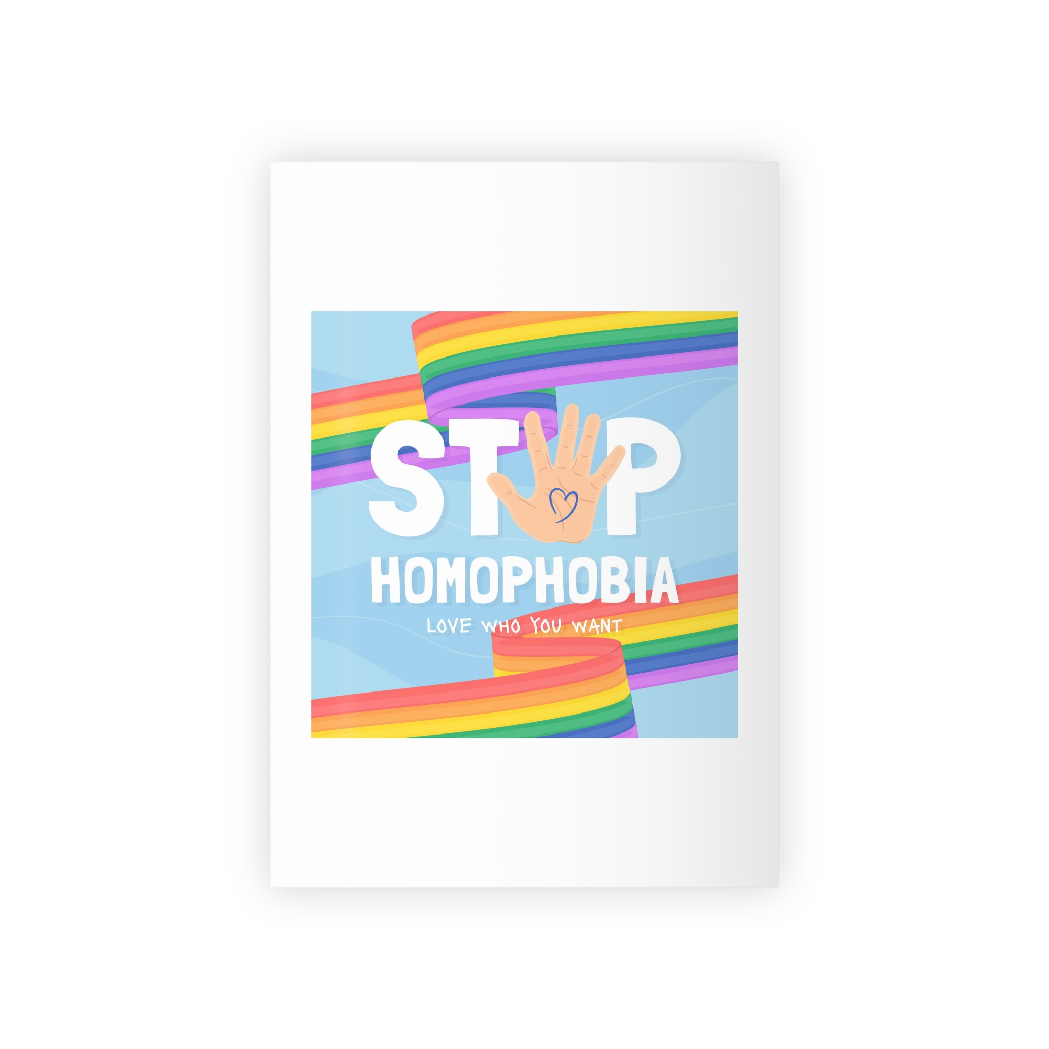 Hand Drawn Stop Homophobia Message Illustrated(1) Gift Wrapping Paper Rolls 1pc