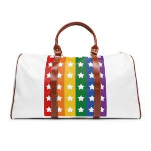 Lgbt Pride Month June Lesbian Gay Bisexual Transgender Lgbtq Flag Rainbow Vector(3) (1) Waterproof Travel Bag
