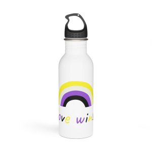 Colorful Rainbow Shape Nonbinary Pride Flag Happy Pride Day Lgbtqia Community Pride Month Vector Hand Drawn Doodle Posters Stickers Logo Cards Stainless Steel Water Bottle
