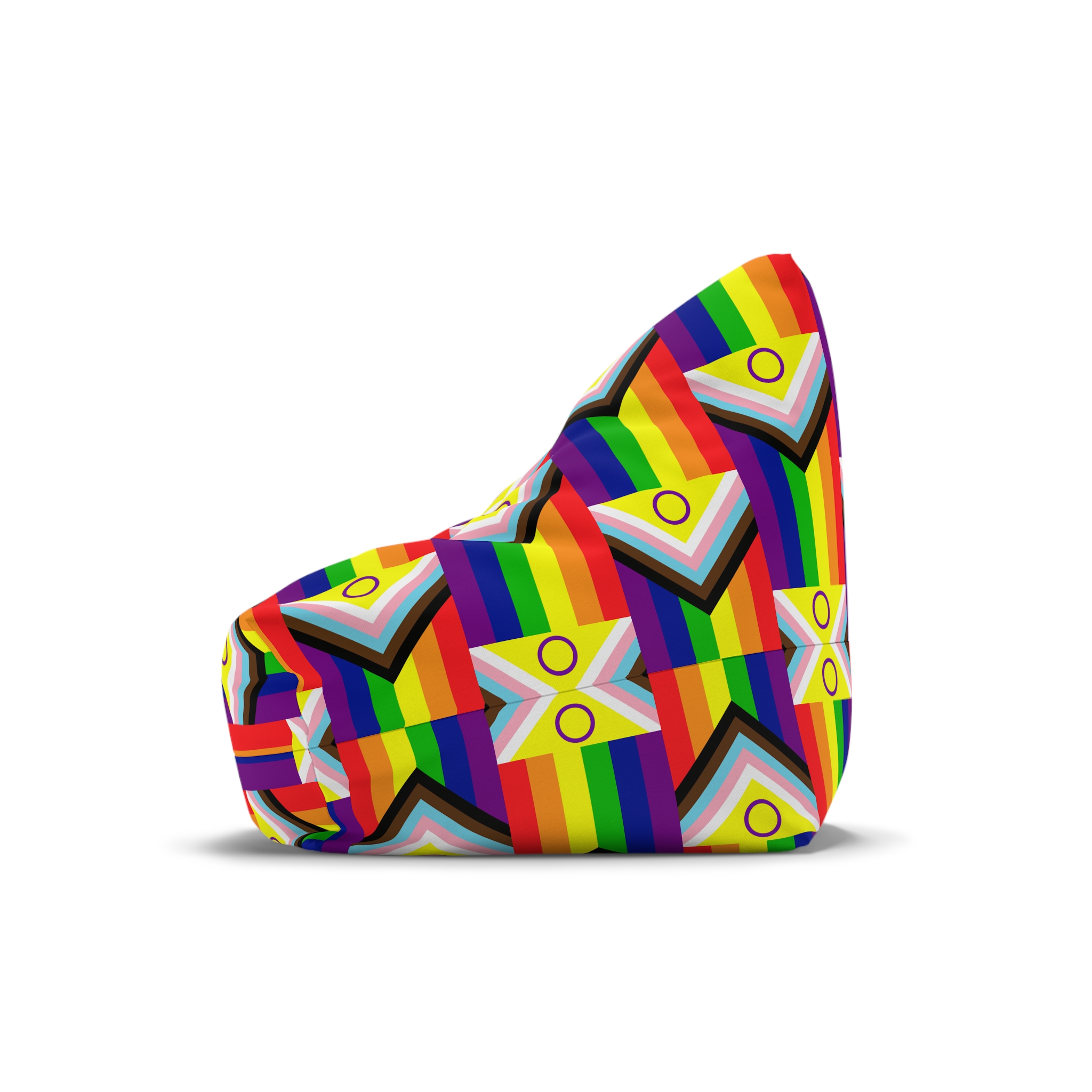 Lgbtq Pride Flag New Lgbtq Pride Flag Vector Updated Intersex Inclusive Progress Pride Flag Bean Bag Chair Cover - Image 4