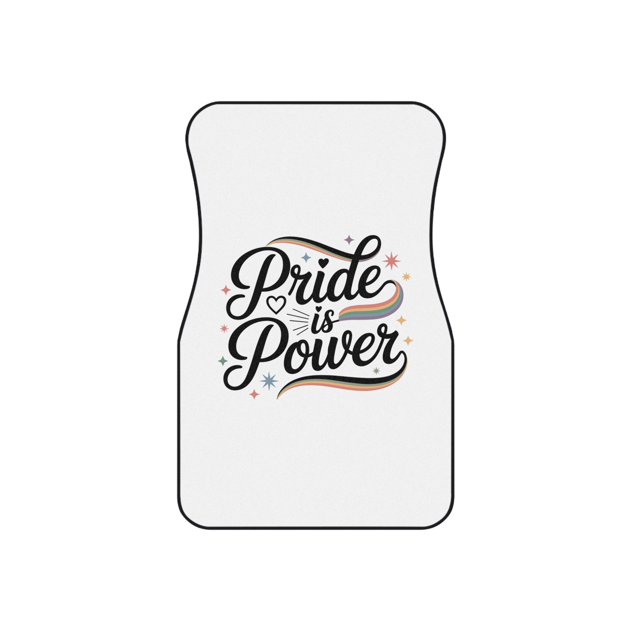 Pride Is Power T Shirt Design Isolated White Background Car Mats Set Of 4 - Image 2