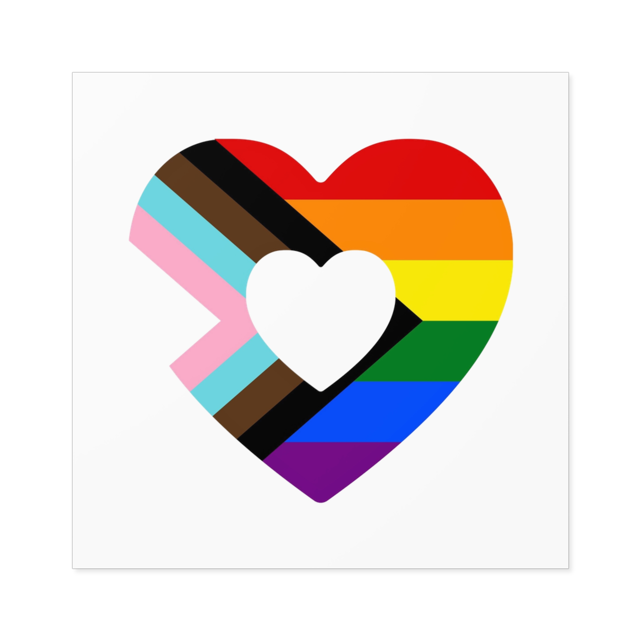 Progress Pride Flag Progress Pride Rainbow Flags Lgbtq Flag Laminate Stickers Square - Image 25