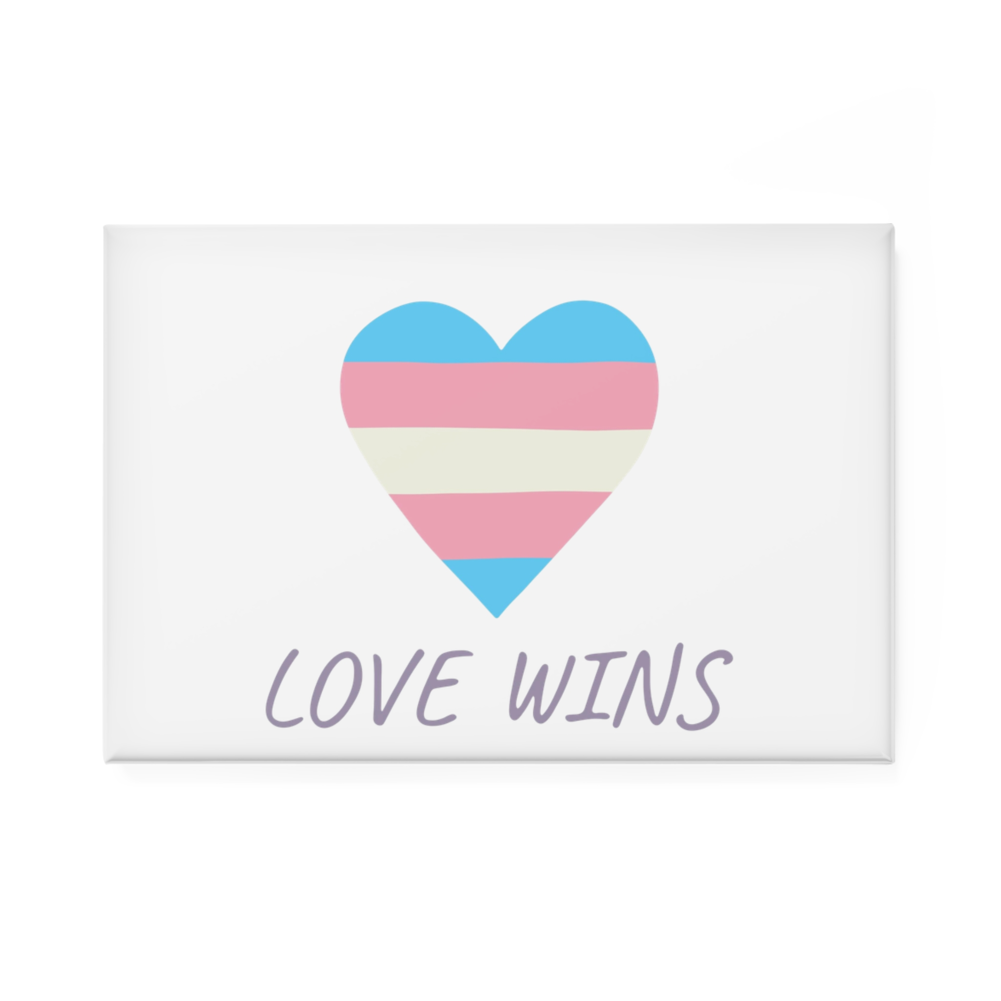 Colorful Heart Shape Transgender Pride Flag Happy Pride Day Lgbtqia Community Pride Month Vector Hand Drawn Doodle Posters Stickers Logo Cards Button Magnet Rectangle 1 And 10 Pcs - Image 5
