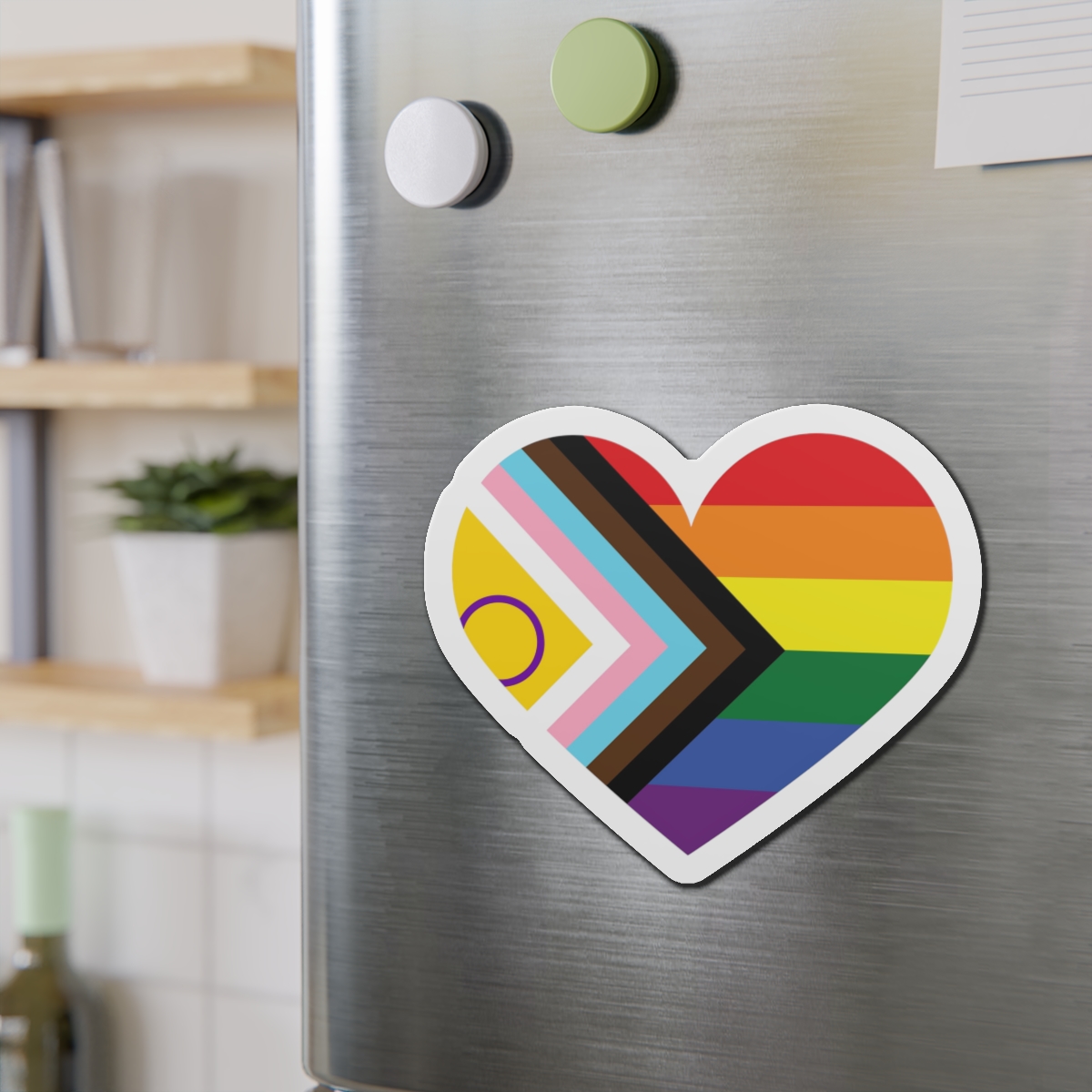 Heart With Rainbow Colored Heart Die Cut Magnets - Image 15