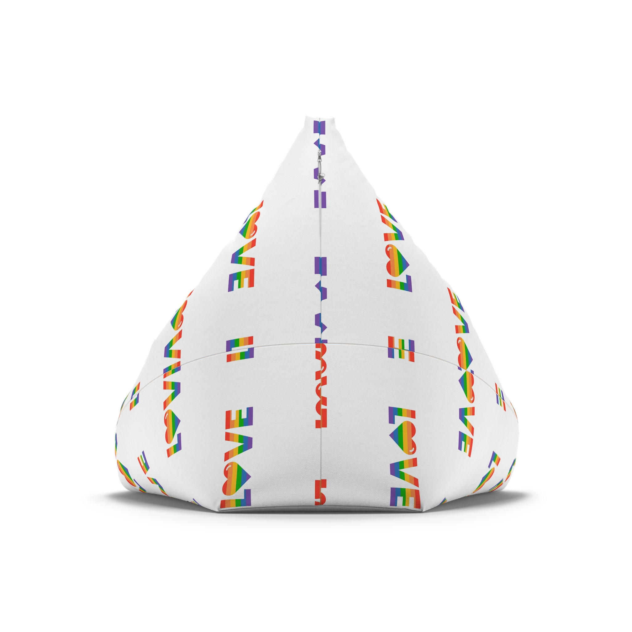Vector Flat Pride Month Labels White Bean Bag Chair Cover - Image 6
