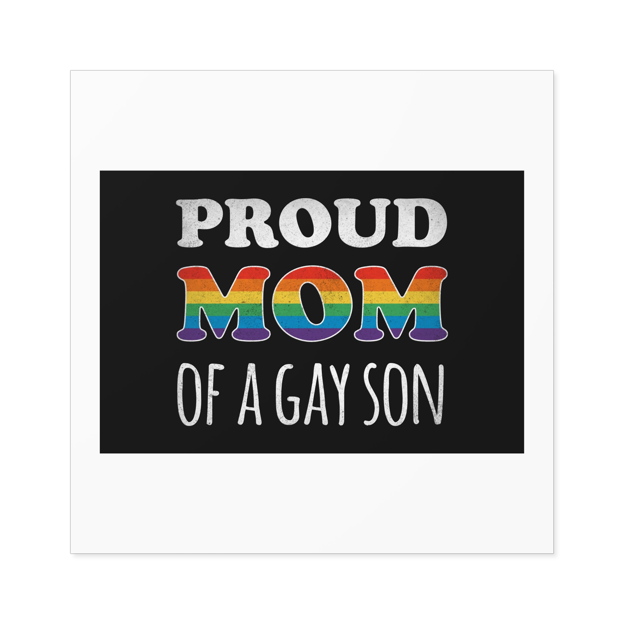 Mother Day Pride Rainbow Typography Vector Premium T Shirt(4) Laminate Stickers Square - Image 73