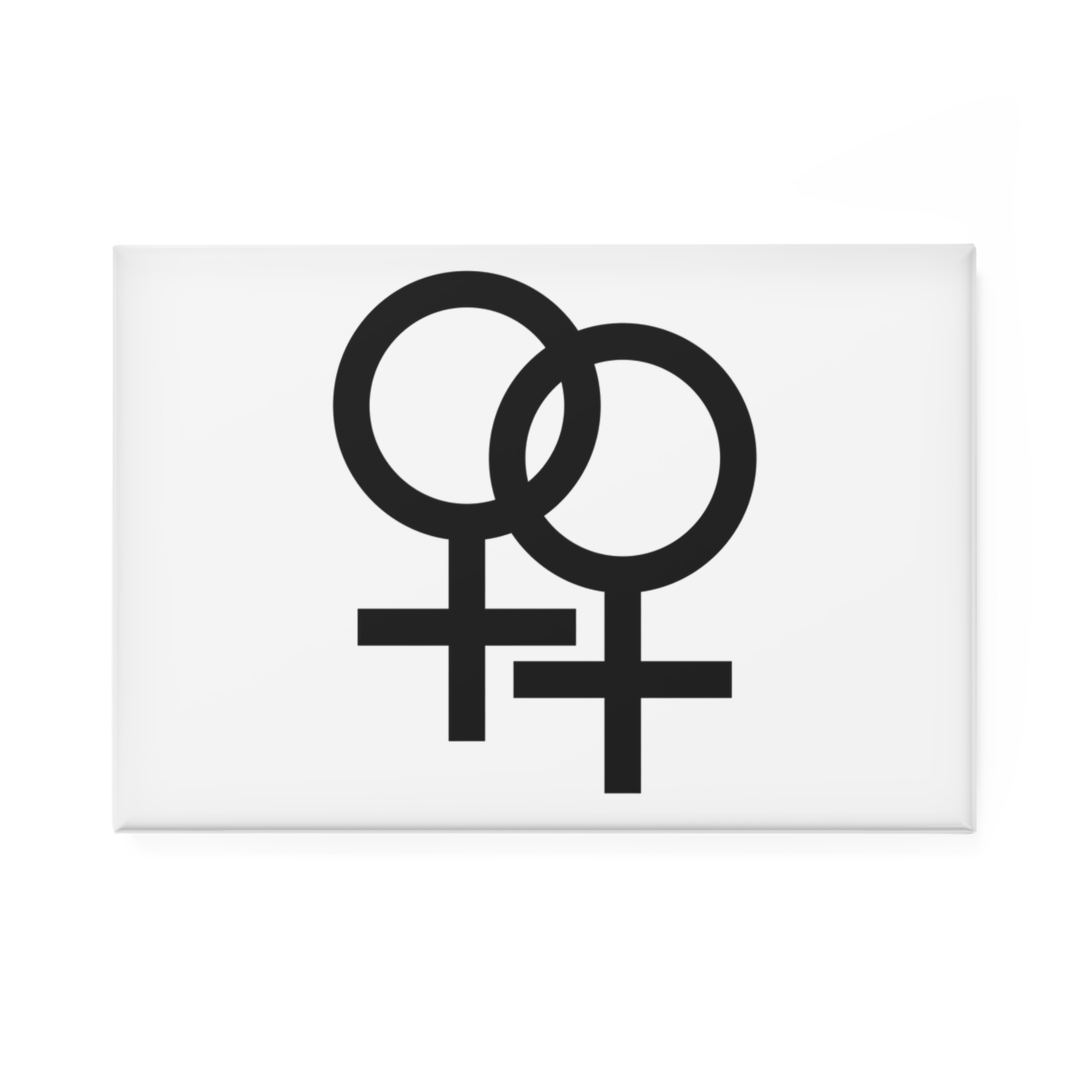 Double Female Symbol Button Magnet Rectangle 1 And 10 Pcs