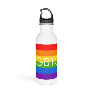 Lesbian Gay Bisexual Transgender Queer Flag Rainbow Pride Flag Lgbtq Stainless Steel Water Bottle