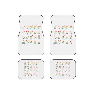 Vector Gender Symbols Sexual Orientation Set Car Mats Set Of 4