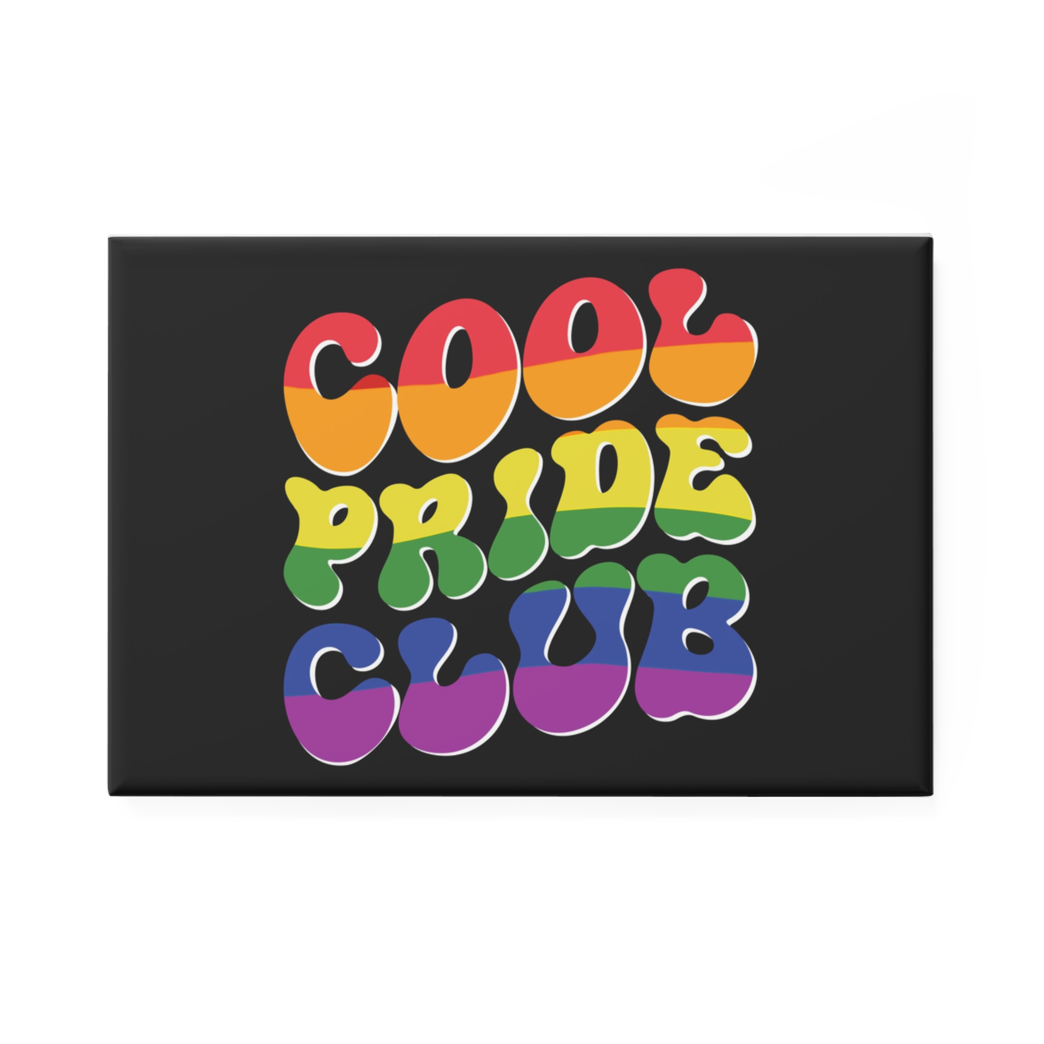 Word Cool Black Background Button Magnet Rectangle 1 And 10 Pcs