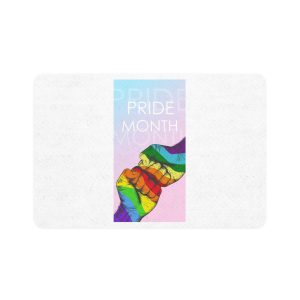 Rainbow Colored Hand Fist Fist Gesture Gay Pride Month Background Lgbt Concept Pet Food Mat 12x18