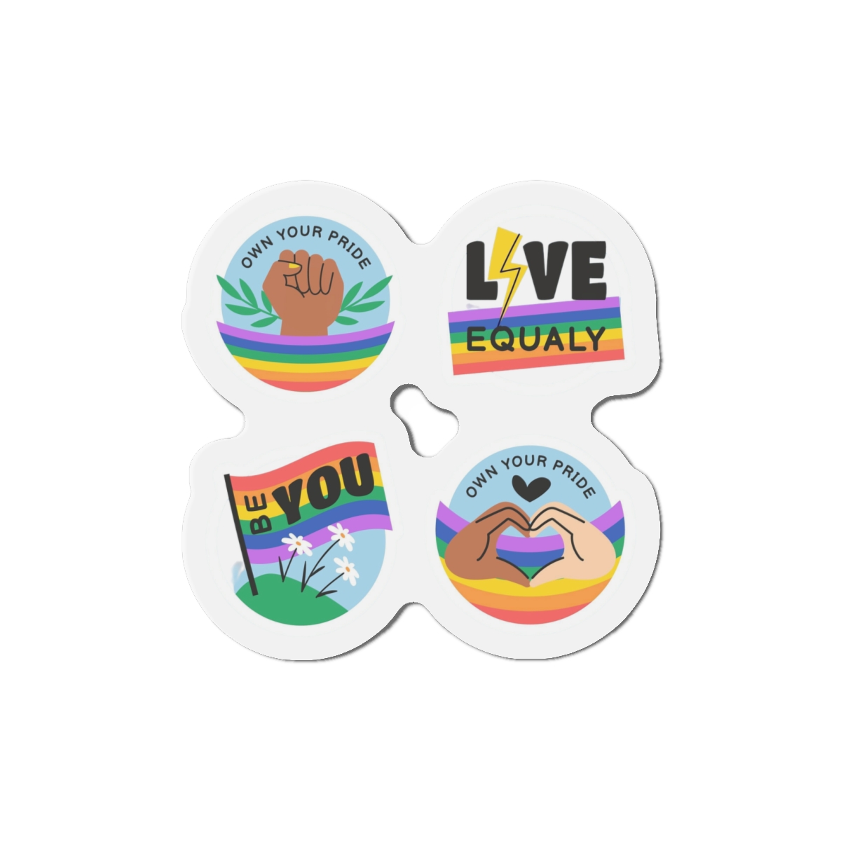 Flat Stickers Collection Lgbtqi Pride Month Celebration(1) Die Cut Magnets - Image 13