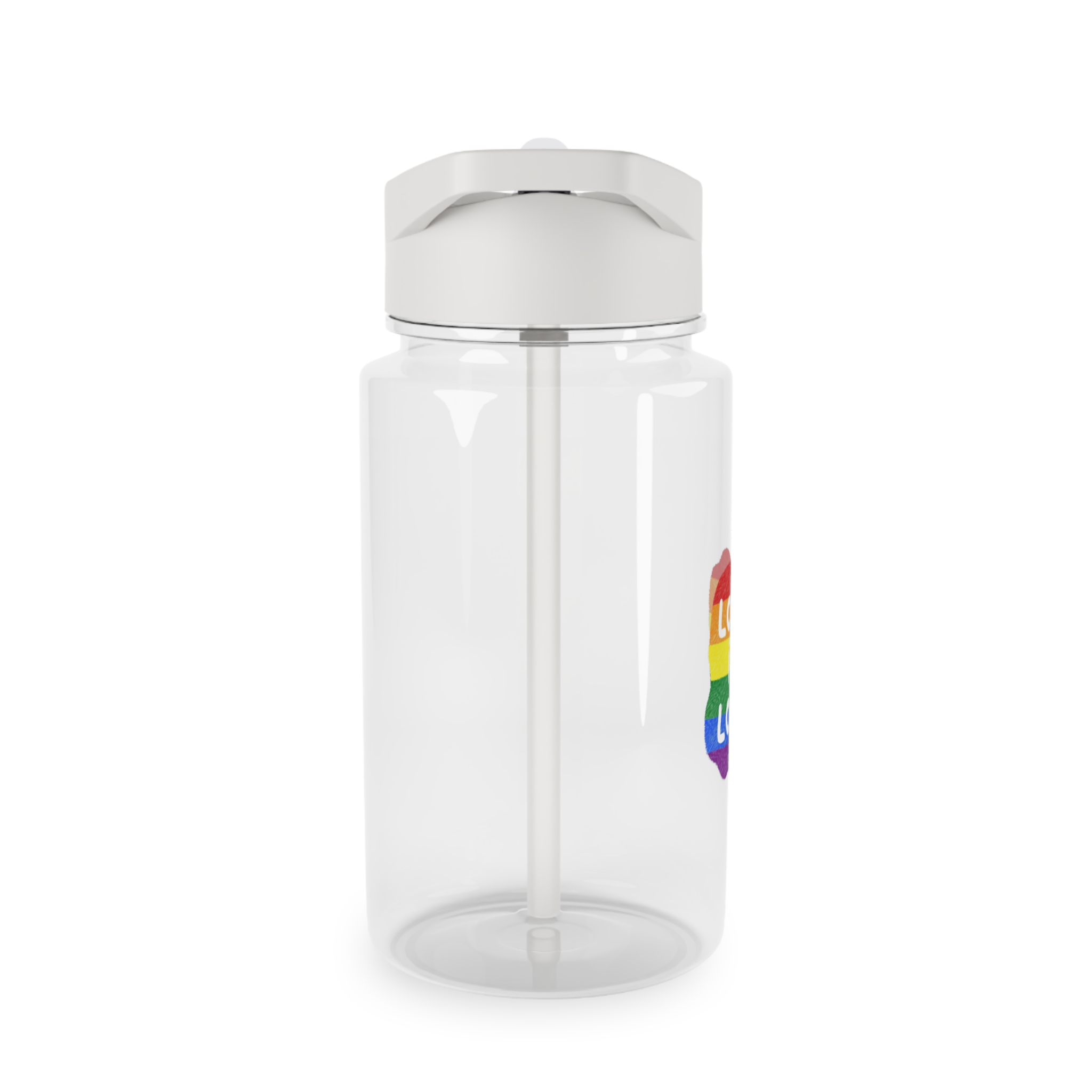 Love Is Love Lgbtq Pride Rainbow Poster Slogan Tritan Water Bottle - Image 4