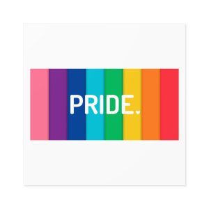 Rainbow Colored Background With Pride Concept Pride Month Laminate Stickers Square
