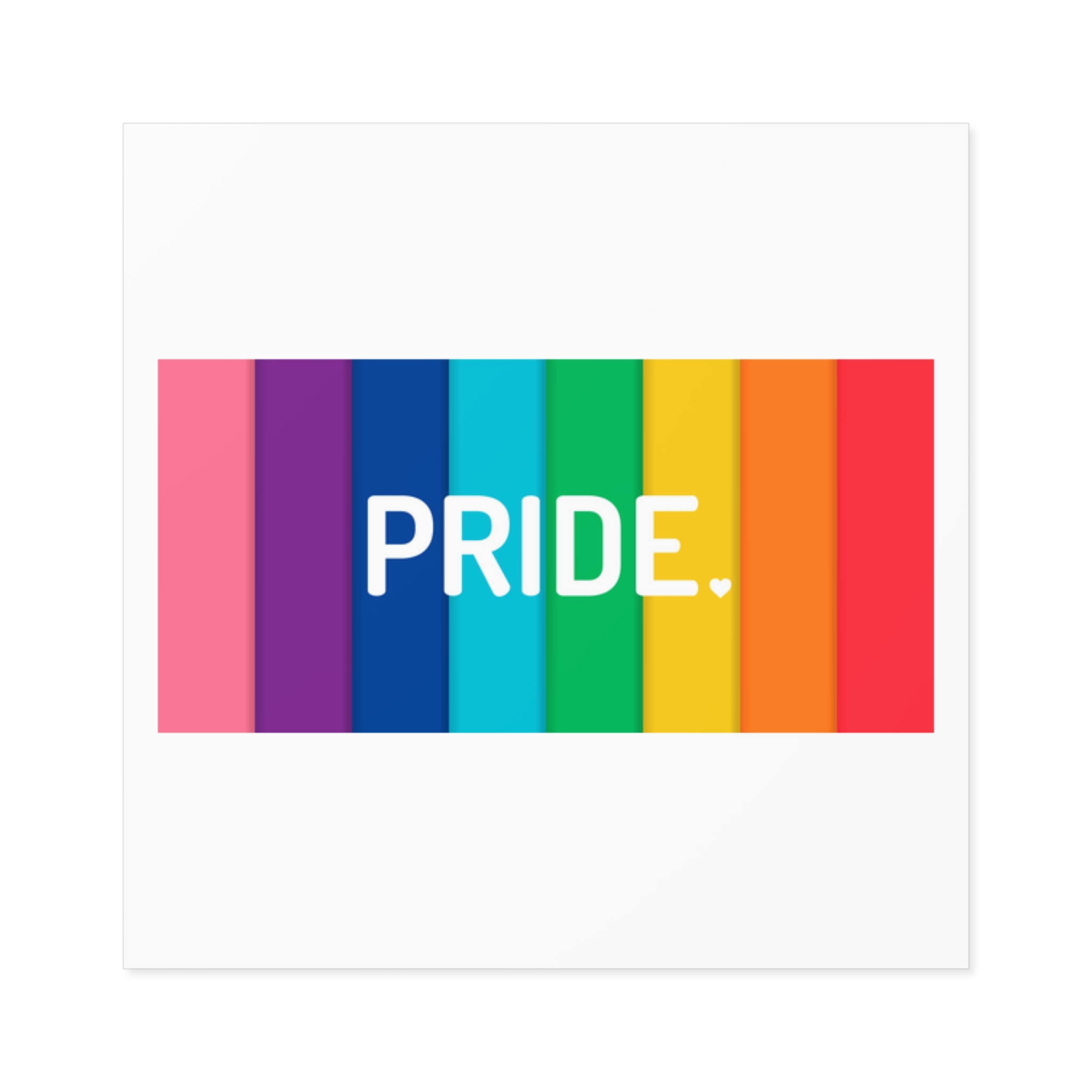 Rainbow Colored Background With Pride Concept Pride Month Laminate Stickers Square - Image 65