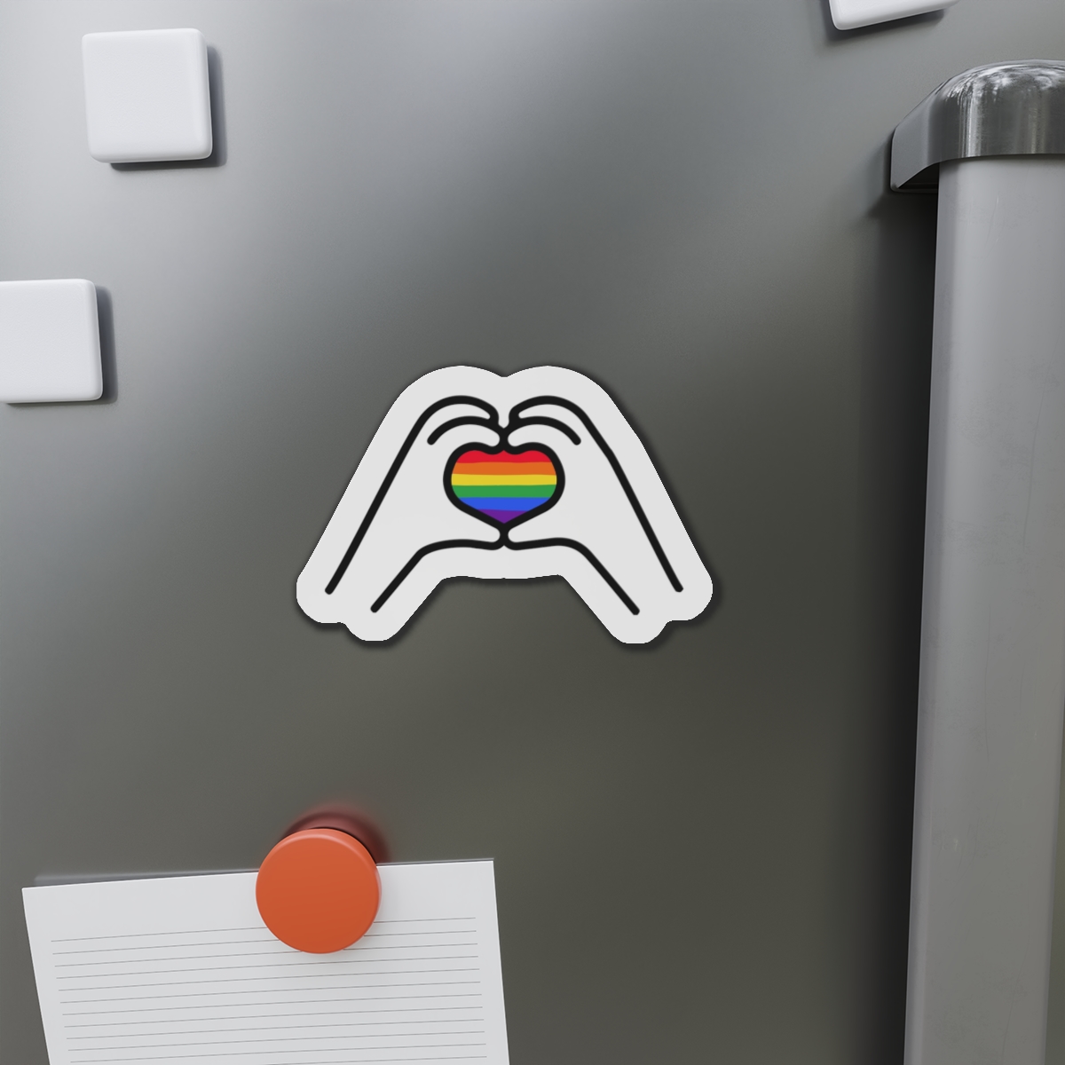 Lgbt Concept Heart Colors Lgbtq Flag Love Is Love Shape Heart Icon Lgbt Die Cut Magnets - Image 14
