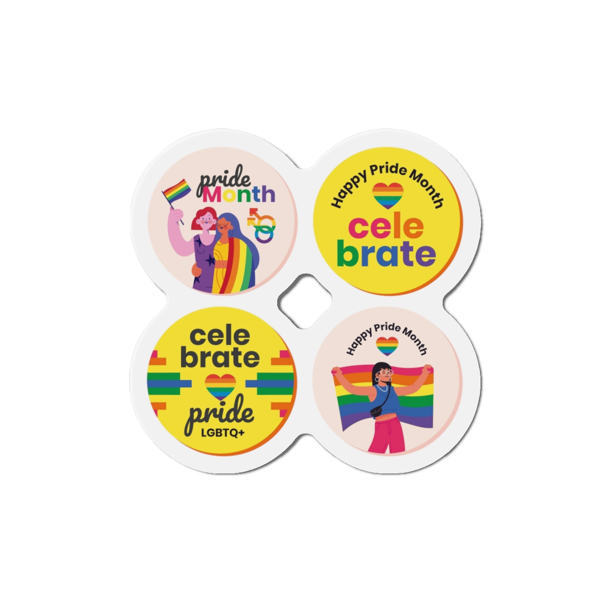 Flat Pride Month Labels Collection (1) Die Cut Magnets - Image 10