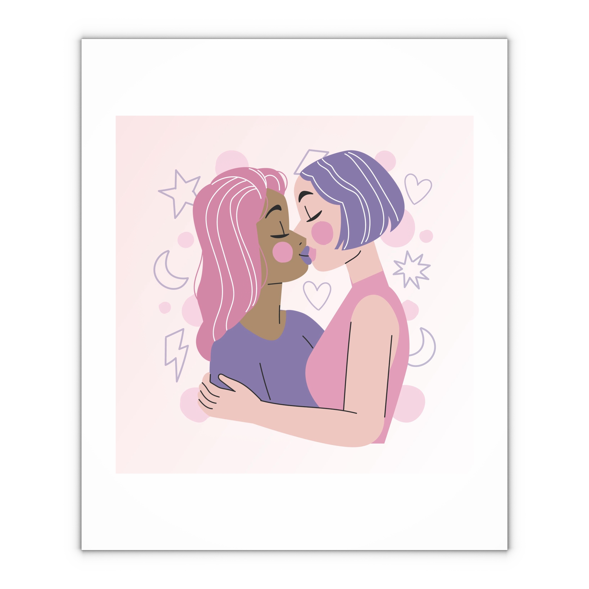 Lesbian Pride Design 5F97CF Gift Wrapping Paper Sheets 1pc - Image 4