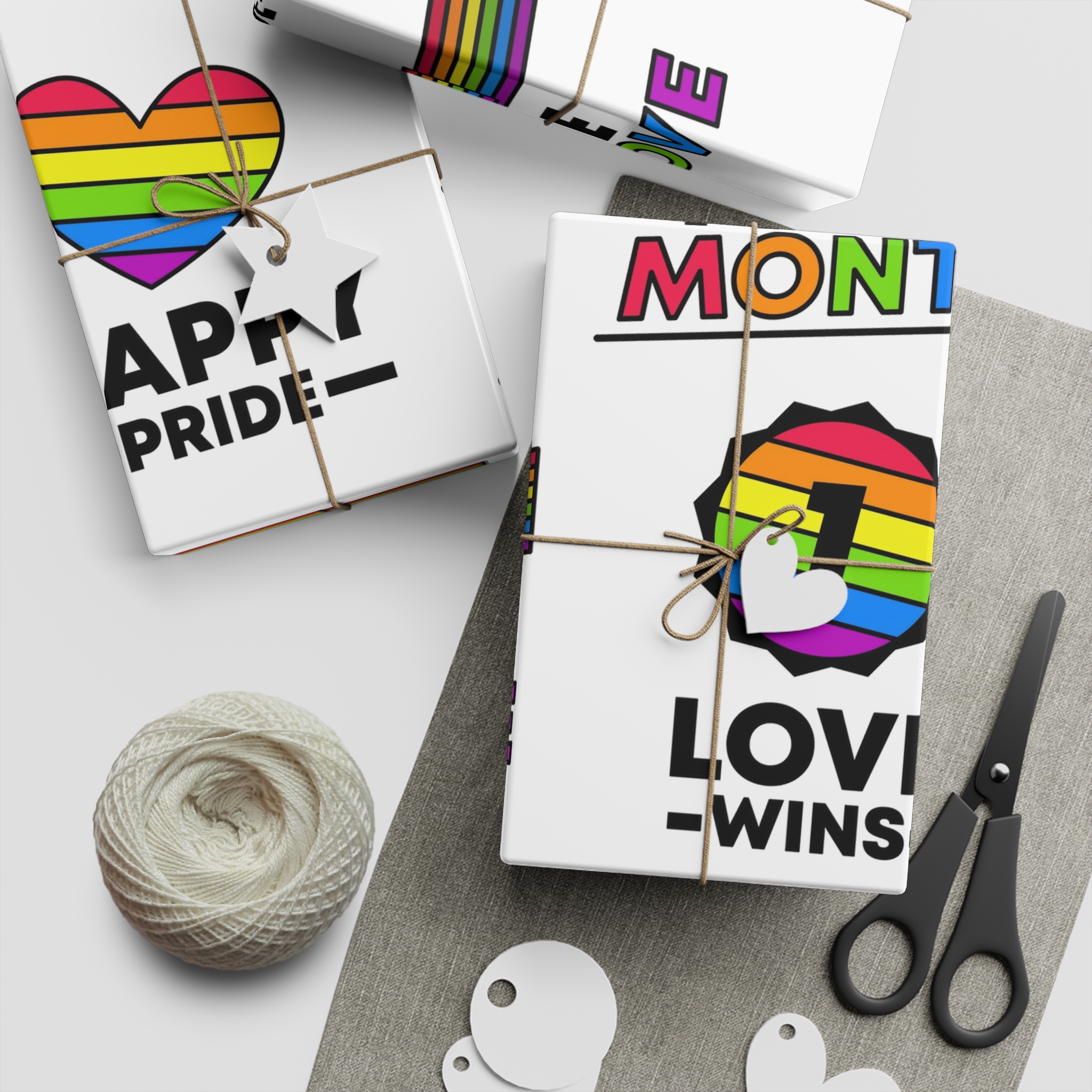 Pride Day Label Collection Gift Wrapping Paper Sheets 1pc - Image 2
