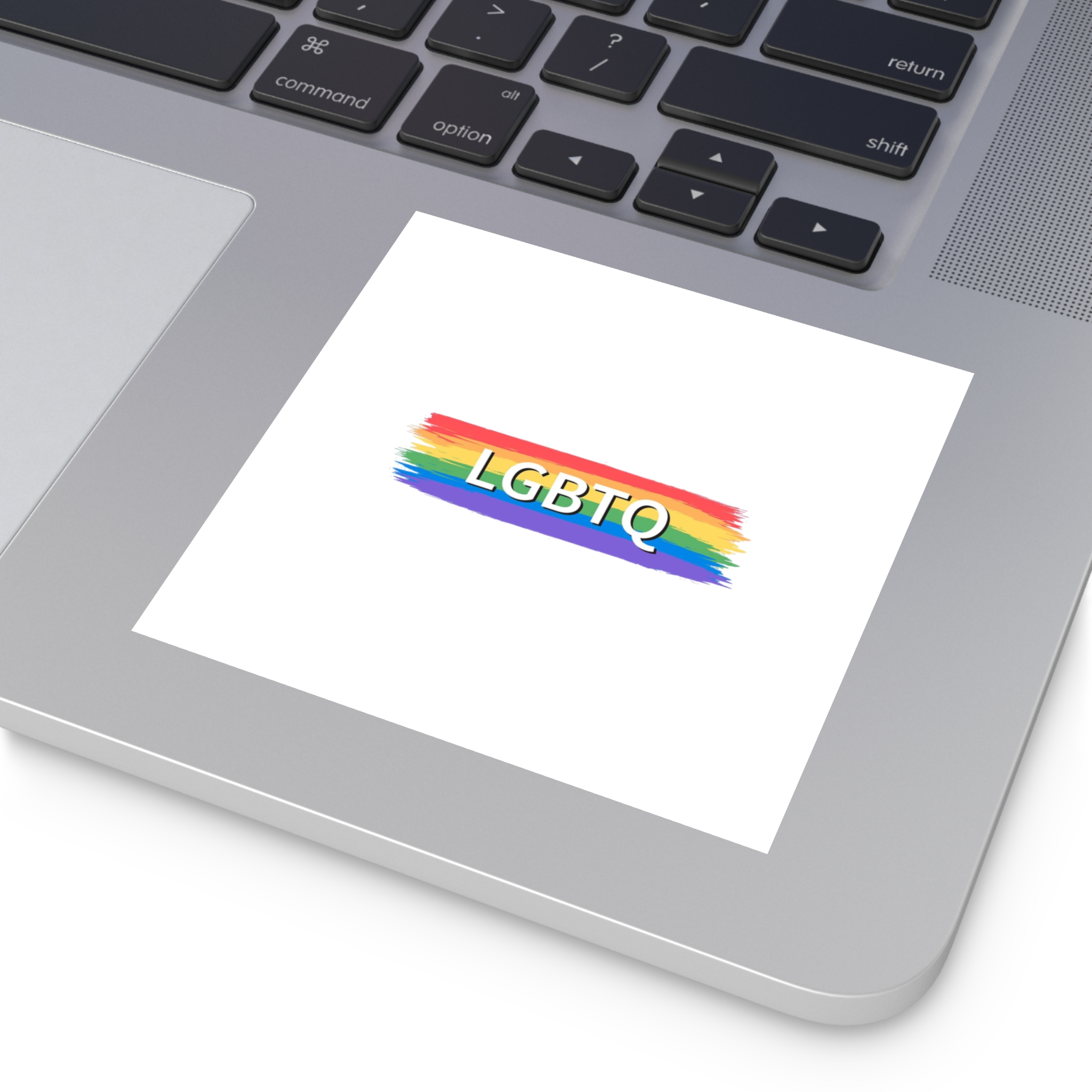 Lgbtq Rainbow Flag Pride Month June Colorful Brush Stroke Lgbtq Flag Vector Illustration Laminate Stickers Square - Image 19