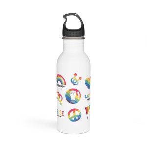 Flat Lgbt Pride Month Symbols Collection Stainless Steel Water Bottle