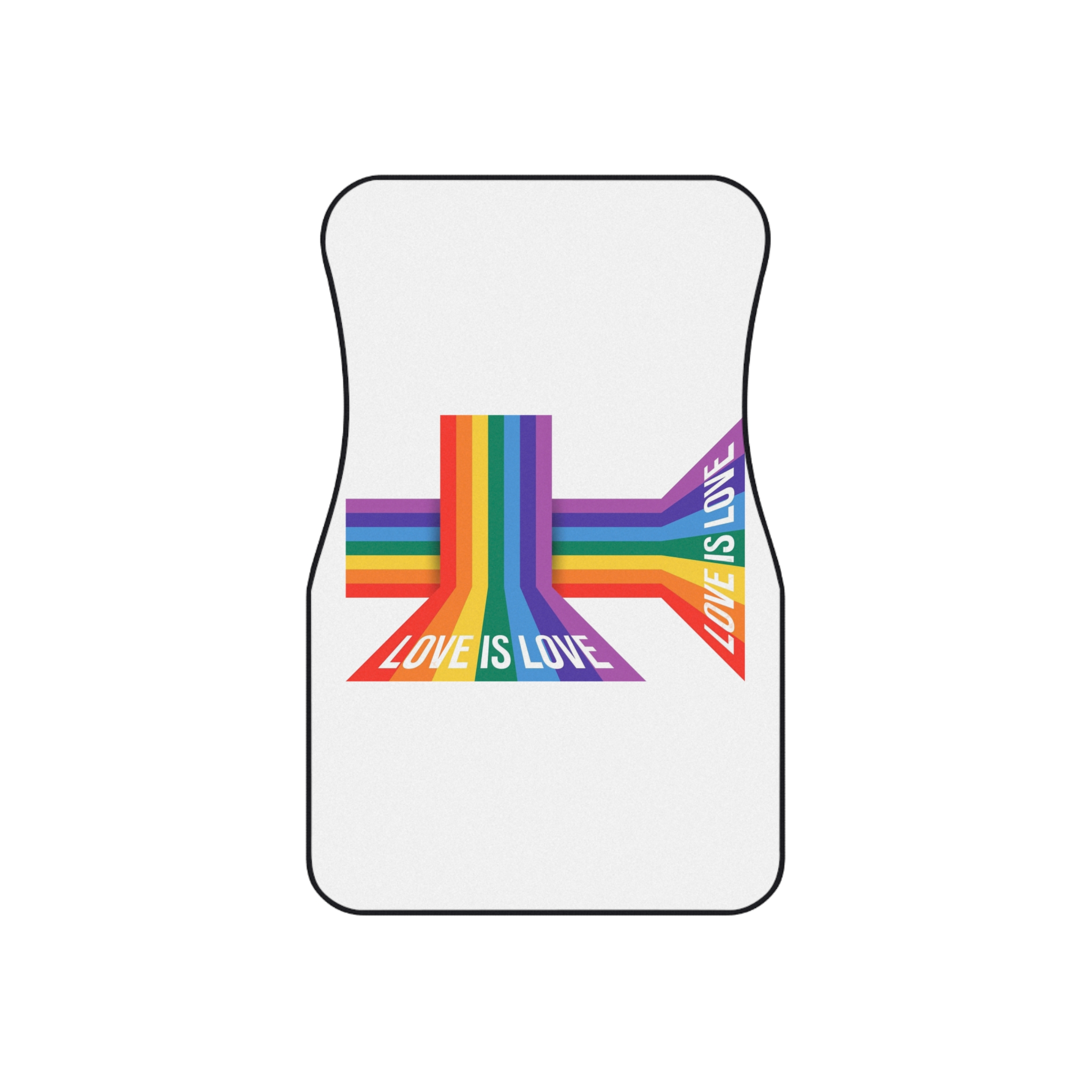 Pride Month Banner With Pride Lgbtq Rainbow Flag Vector Background Car Mats Set Of 4 - Image 2