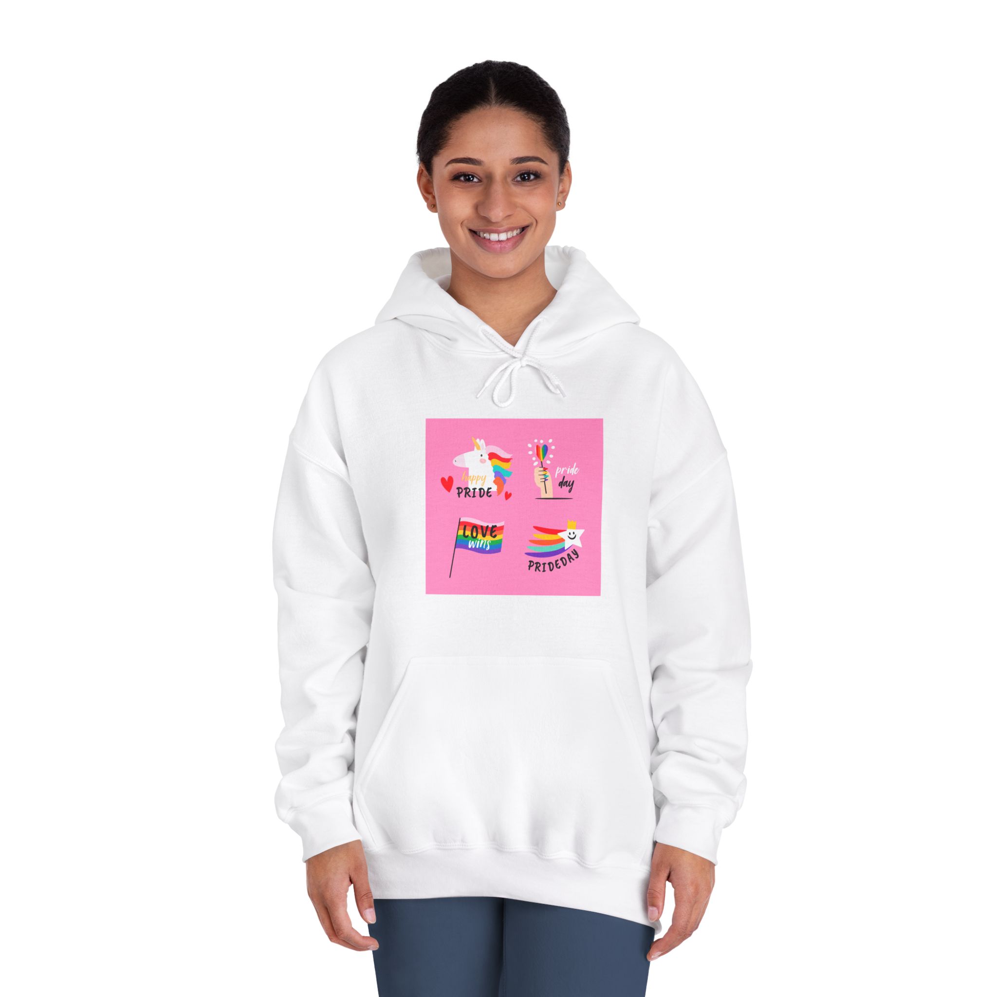 Pride Day Label Collection Theme Unisex Dryblend Hooded Sweatshirt - Image 4