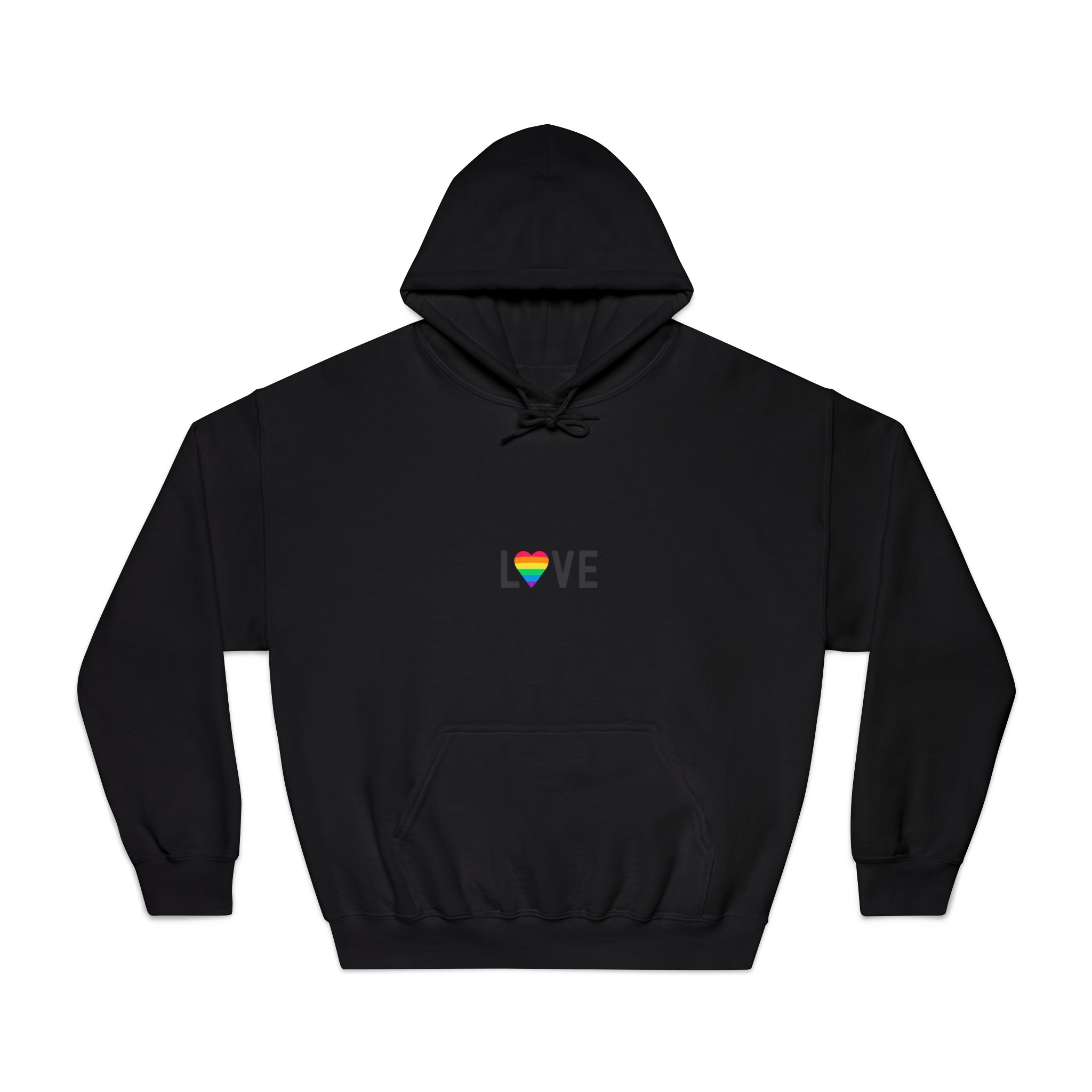 Love Lgbt Rainbow Heart Diversity Love Flag Flat Vector Illustration Unisex Dryblend Hooded Sweatshirt - Image 9