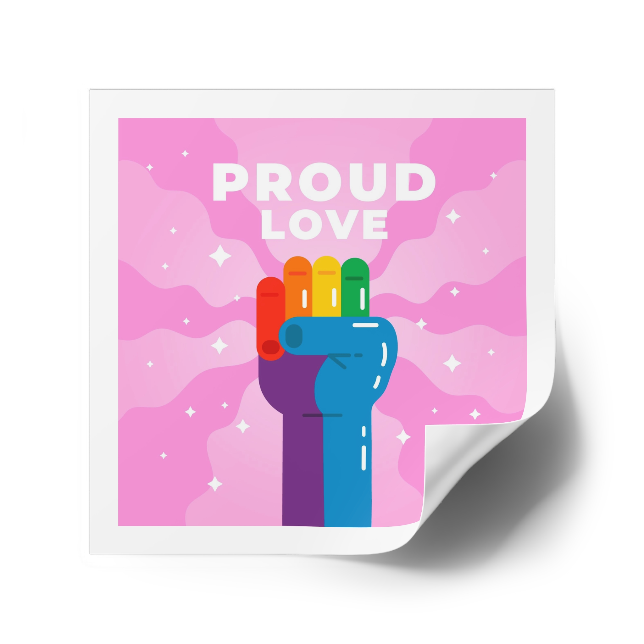 Pride Day Concept(4) Laminate Stickers Square - Image 34