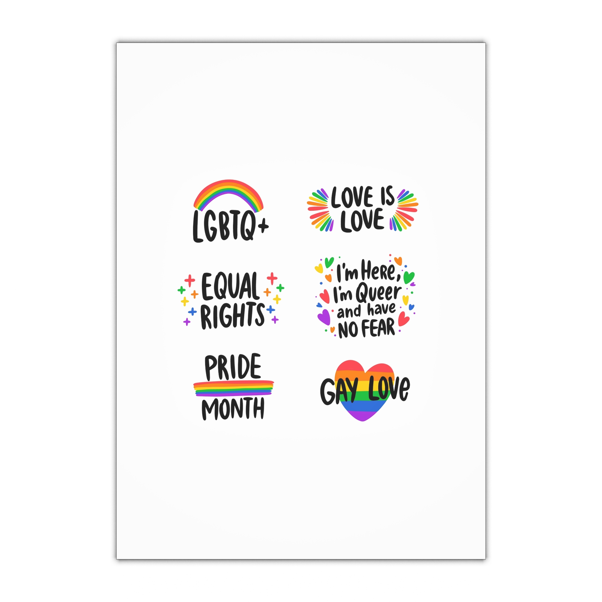 Labels Design Pride Day Event (1) Gift Wrapping Paper Sheets 1pc
