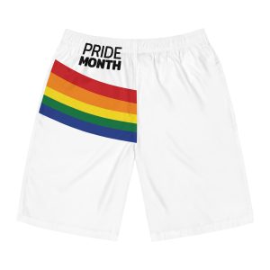 Happy Pride Month Greetings Red Orange Yellow Colourful Background Social Media Design Banner Free Vector Mens Board Shorts Aop