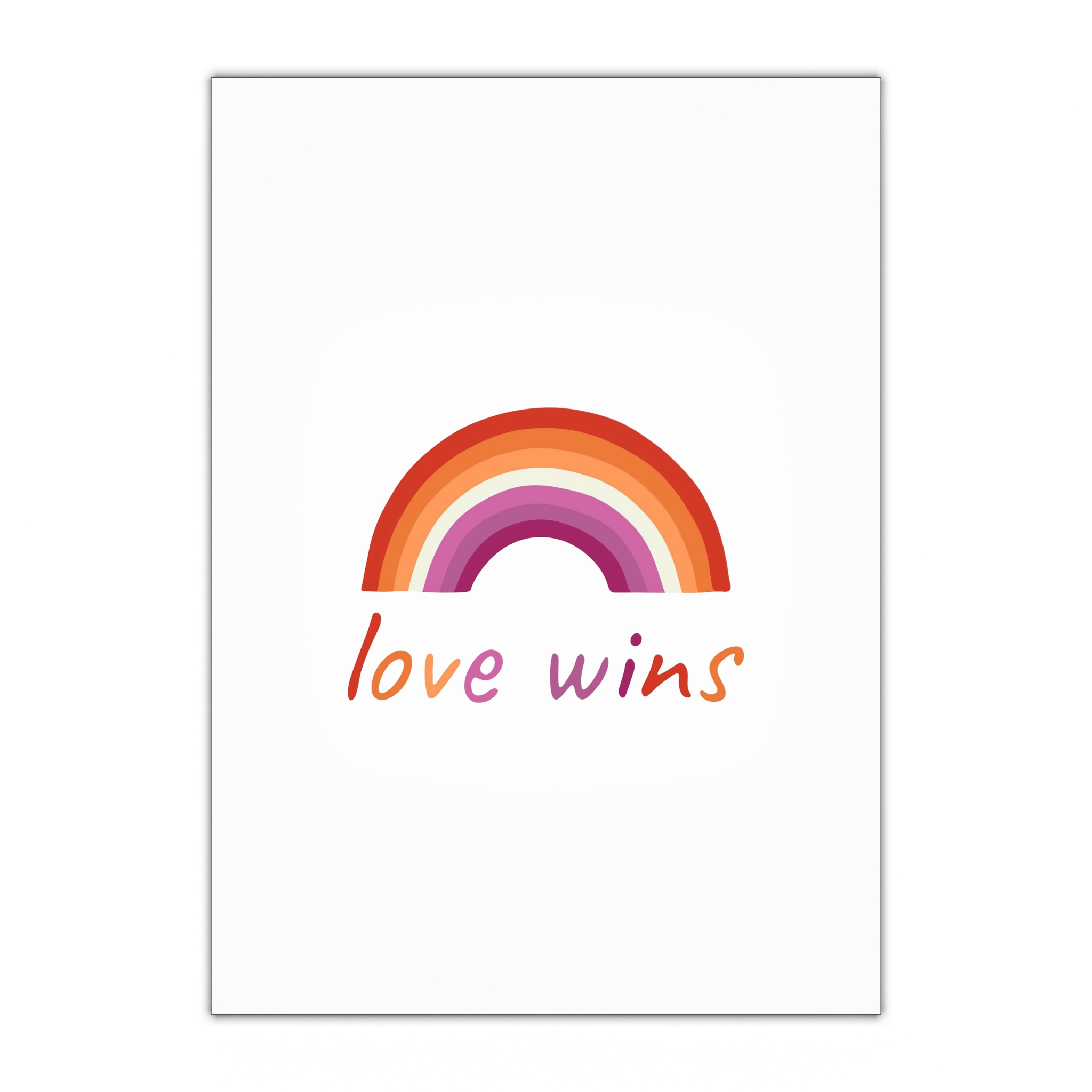 Colorful Rainbow Shape Lesbian Pride Flag Happy Pride Day Lgbtqia Community Pride Month Vector Hand Drawn Doodle Posters Stickers Logo Cards (1) Gift Wrapping Paper Sheets 1pc