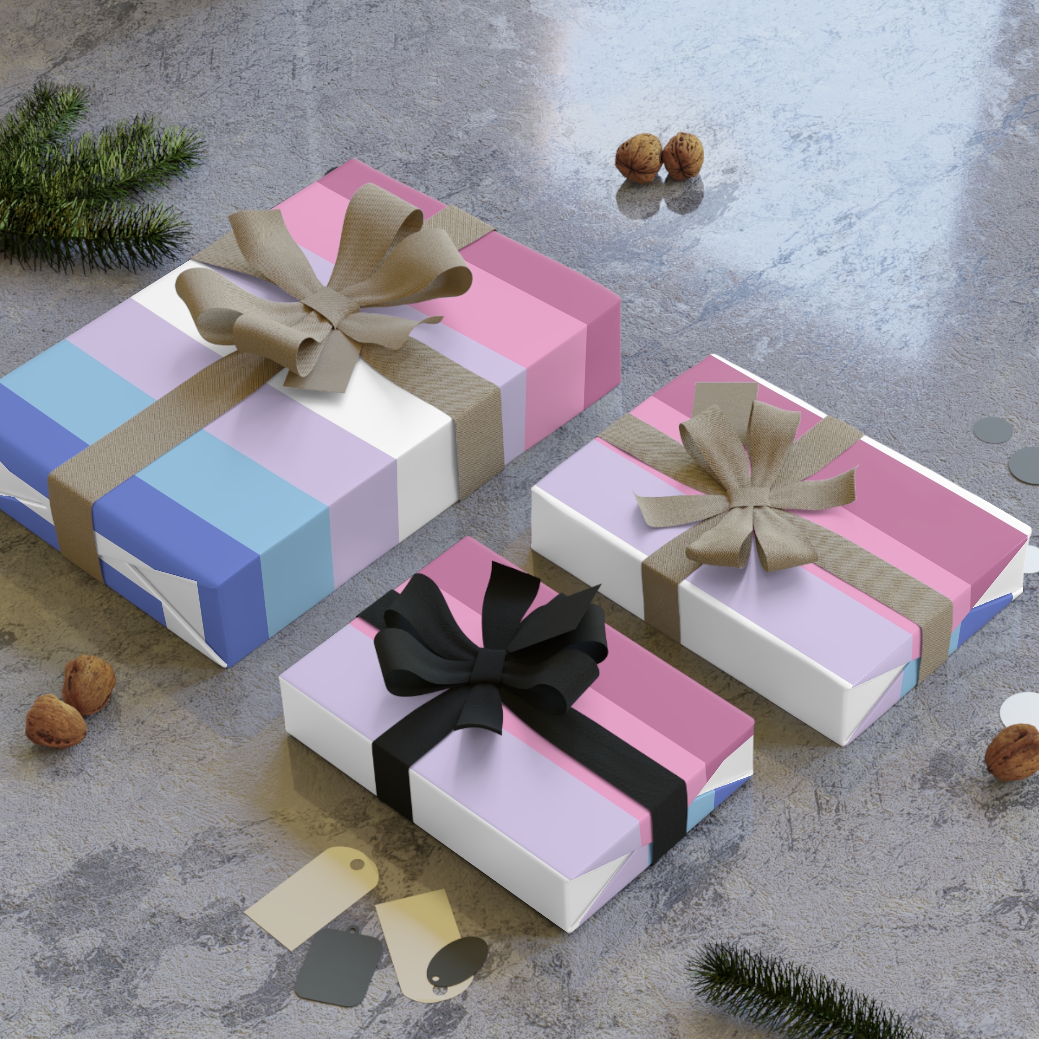 Bigender F Gift Wrapping Paper Rolls 1pc - Image 4