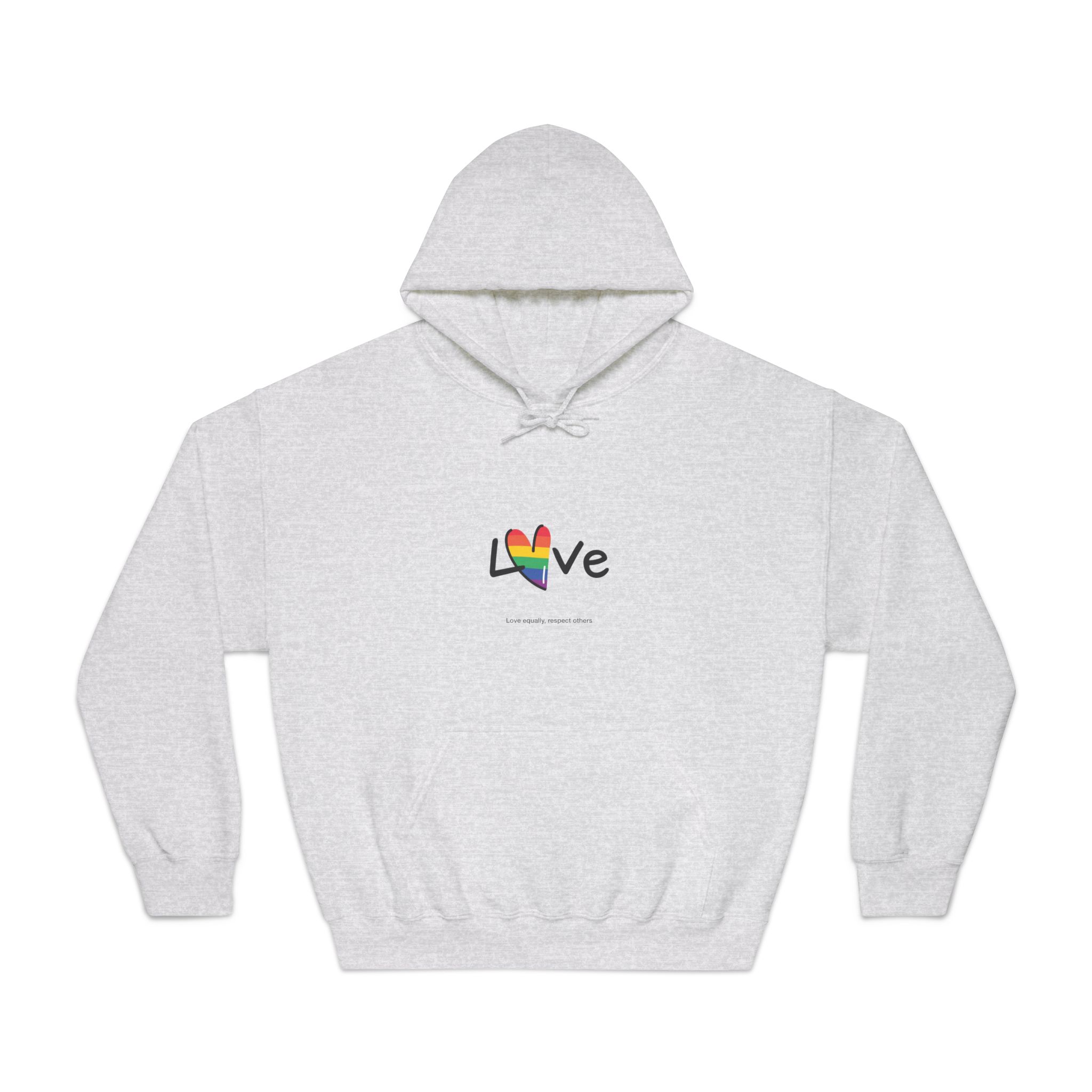 Love Letter Pride Rainbow Lettering Text Writing Pattern Freedom Love Heart Homo Colors Flag Parade(1) (1) Unisex Dryblend Hooded Sweatshirt - Image 5