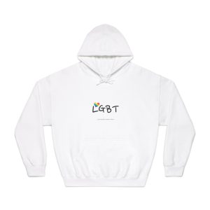 Love Letter Pride Rainbow Lettering Text Writing Pattern Freedom Love Heart Homo Colors Flag Parade(3) Unisex Dryblend Hooded Sweatshirt