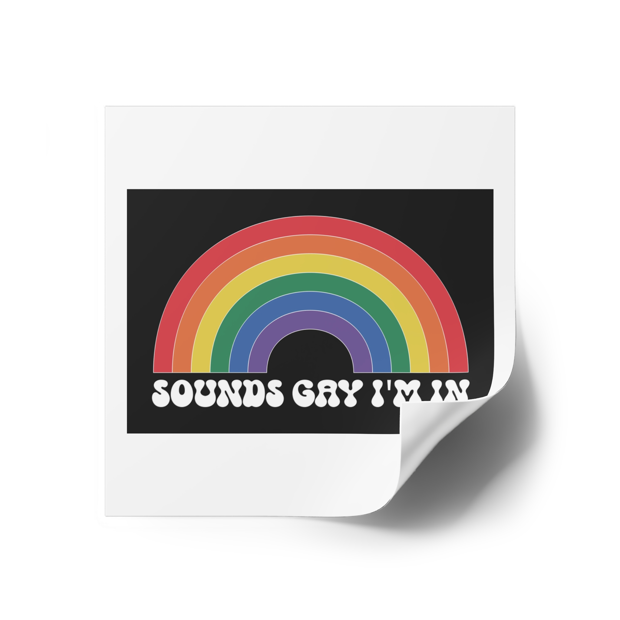 Pride Lgbtq Gay Typography Vector Tshirt Design(7) Laminate Stickers Square - Image 18