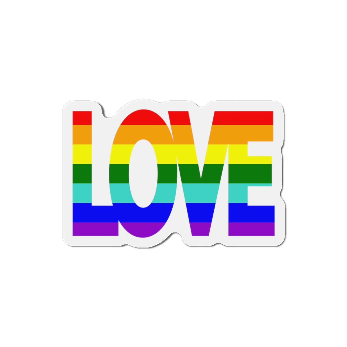 Lgbt Pride Flag Rainbow Flag Background Multicolored Peace Flag Movement Original Colors Symbol Die Cut Magnets - Image 4